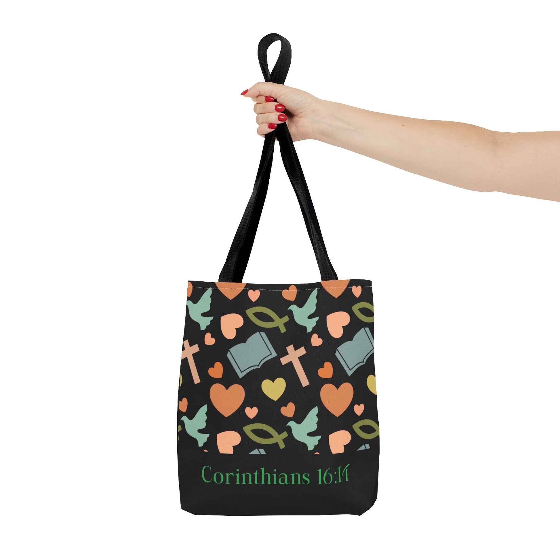 Christian Tote Bag with Inspirational Design, Perfect for Church, Gift for Believers, Faith-based Accessory, Everyday Use, Bible Verse Tote