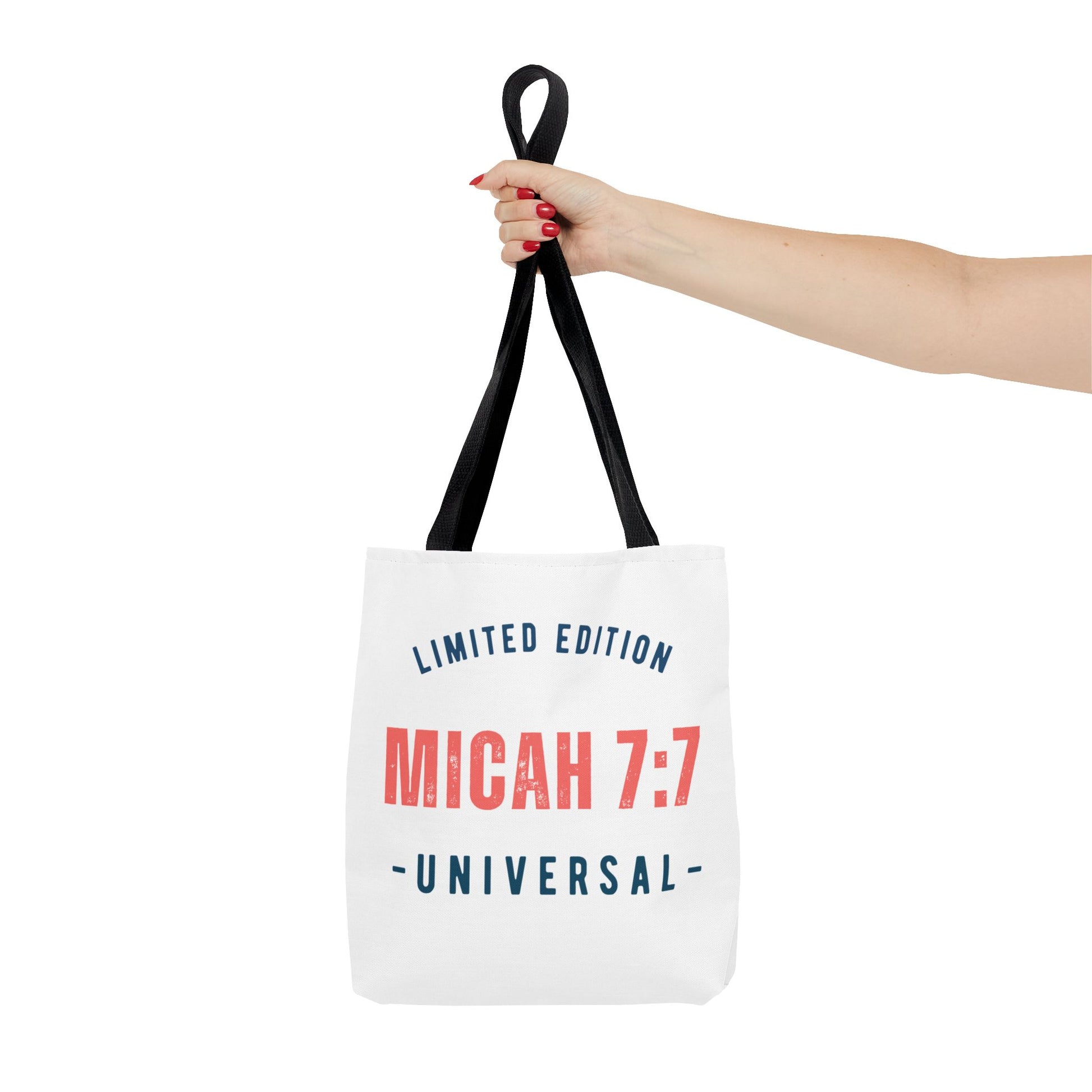 Limited Edition Inspirational Tote Bag - Micah 7:1, Motivational Carryall, Christian Gift, Everyday Tote, Reusable Shopping Bag