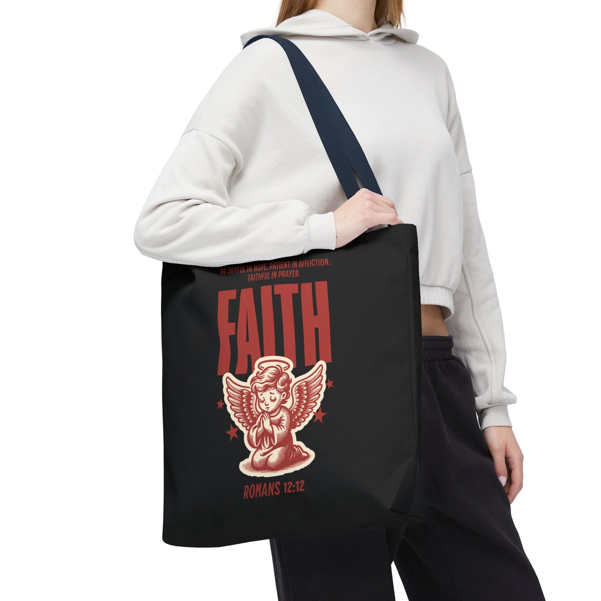 Faith-Inspired Tote Bag, Religious Shopping Bag, Gift for Believers, Motivational Daily Bag, Christian Faith Tote