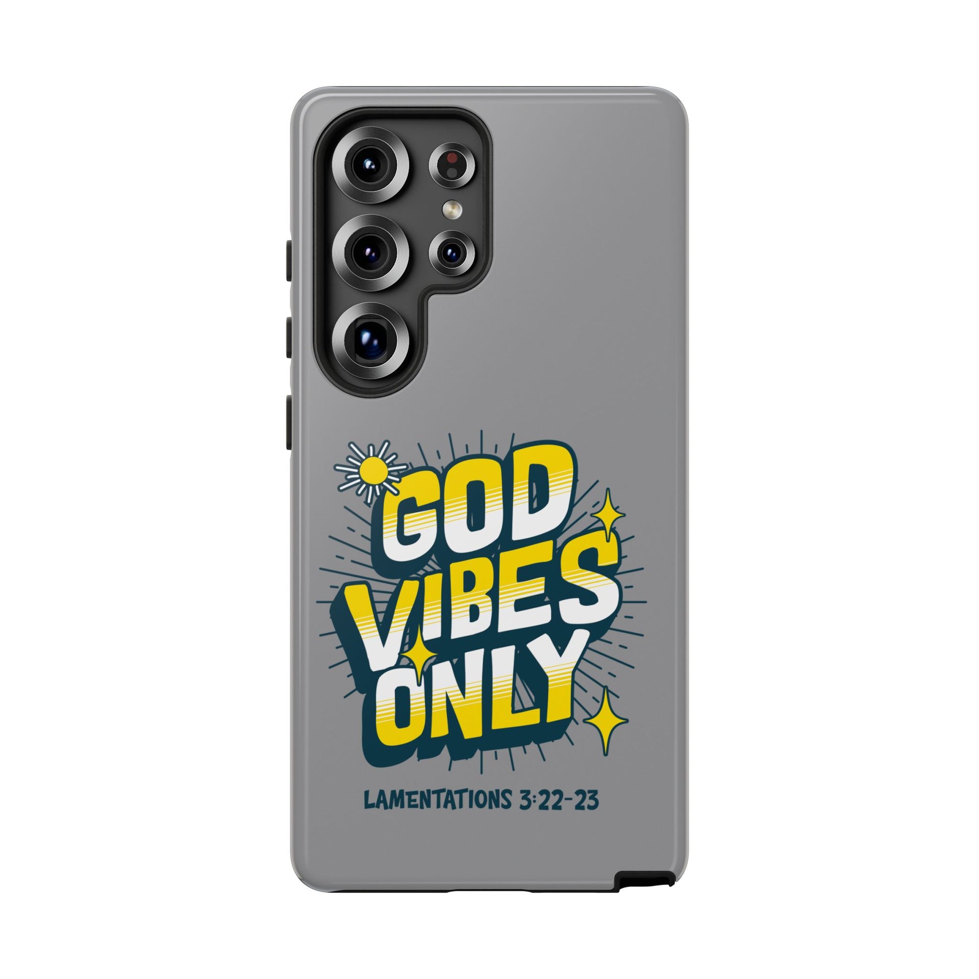 God Vibes Only Phone Case - Inspirational Tough Case, Positive Message Cover, Gift for Faith, Spirituality, Encouragement