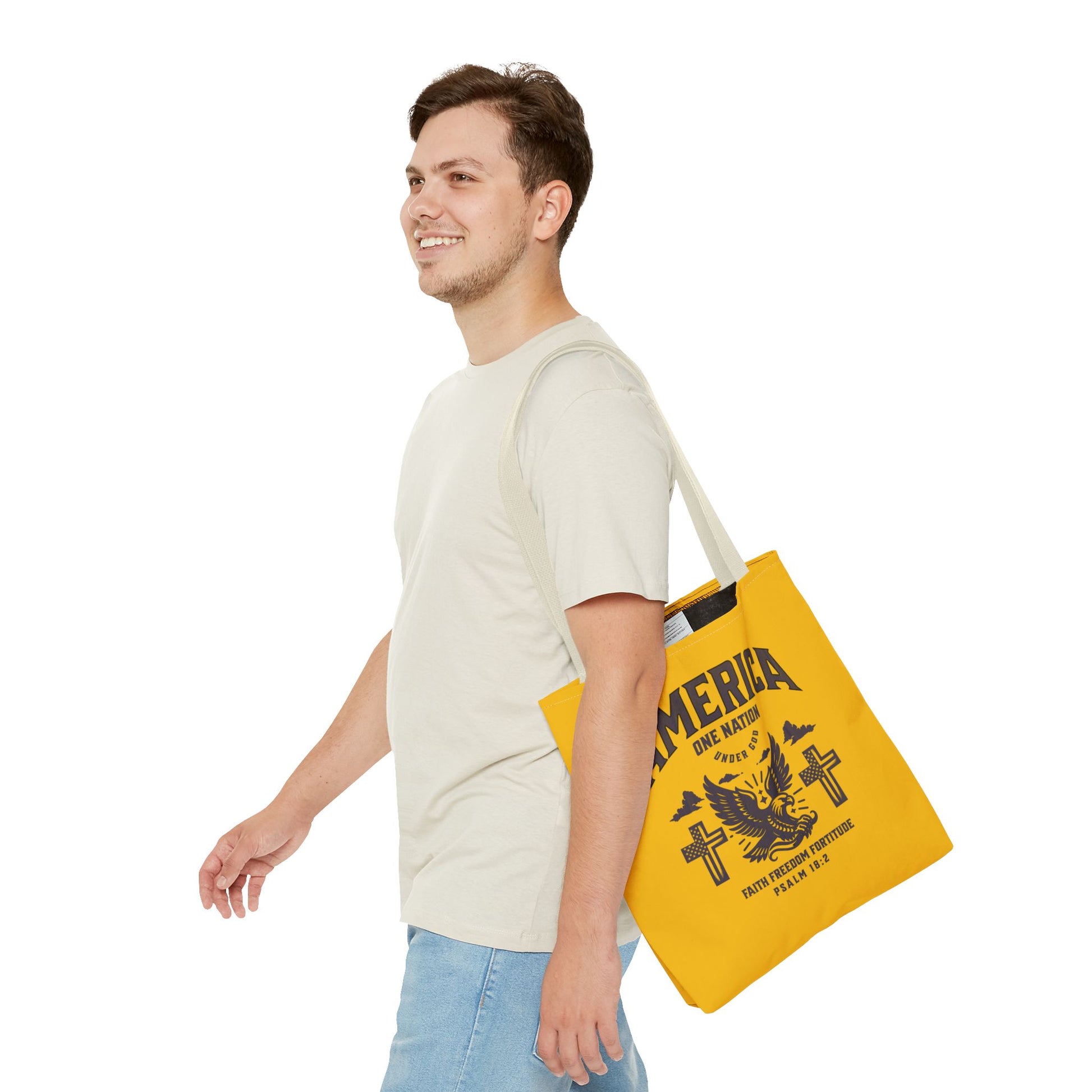 ⭐ America Faith Tote Bag – Bold Patriotic & Faith Statement