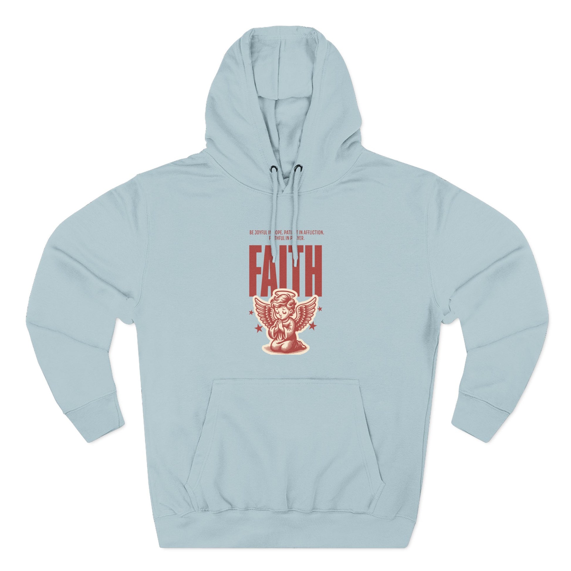 Faith-Inspired Three-Panel Fleece Hoodie, Cozy Spiritual Apparel, Perfect Gift for Friends, Casualwear for Everyday