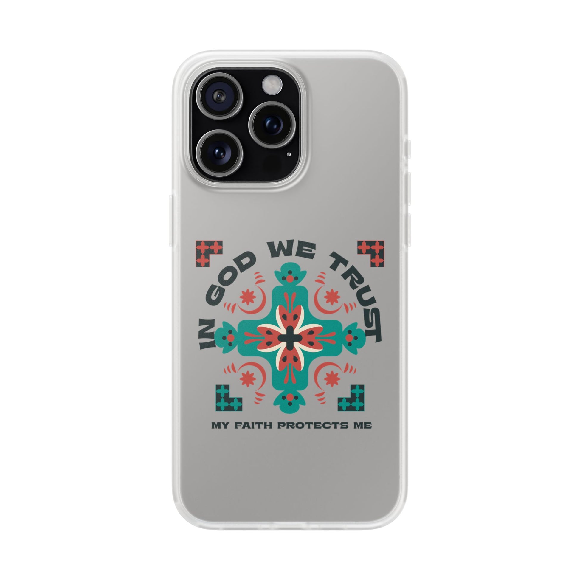 ⭐ In God We Trust Phone Case – Scripture Cross Design
