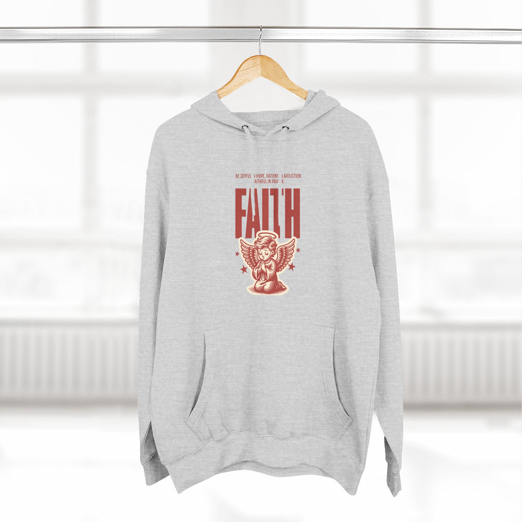 Faith-Inspired Three-Panel Fleece Hoodie, Cozy Spiritual Apparel, Perfect Gift for Friends, Casualwear for Everyday