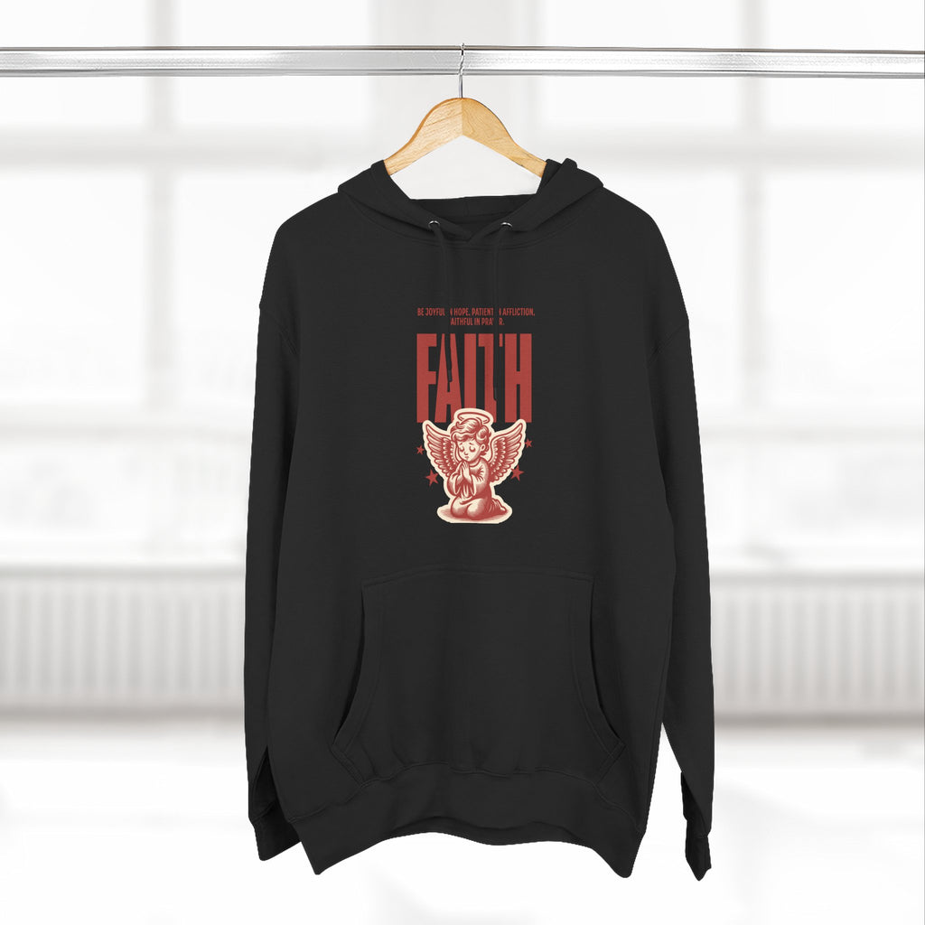 Faith-Inspired Three-Panel Fleece Hoodie, Cozy Spiritual Apparel, Perfect Gift for Friends, Casualwear for Everyday