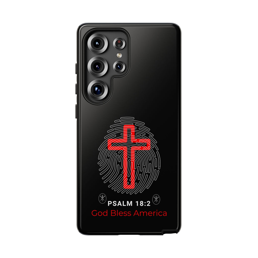 Christian Phone Case with Cross Design, Tough Case for Protection, Gifts for Faith, Bible Verse, God Bless America