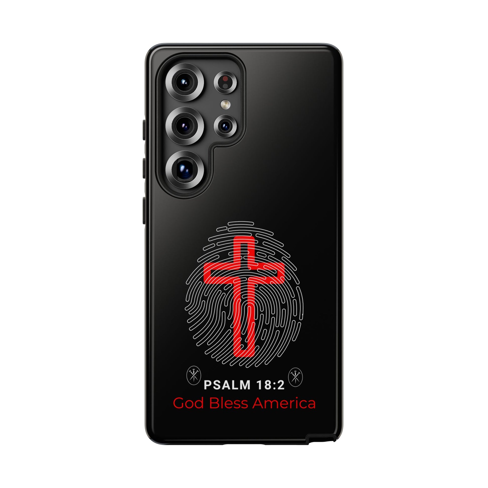Christian Phone Case with Cross Design, Tough Case for Protection, Gifts for Faith, Bible Verse, God Bless America