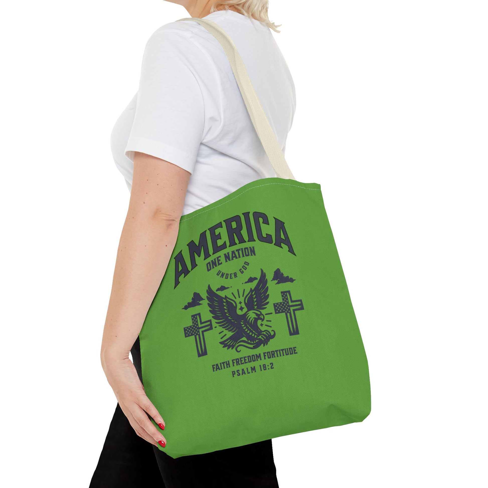 ⭐ America Faith Tote Bag – Bold Patriotic & Faith Statement