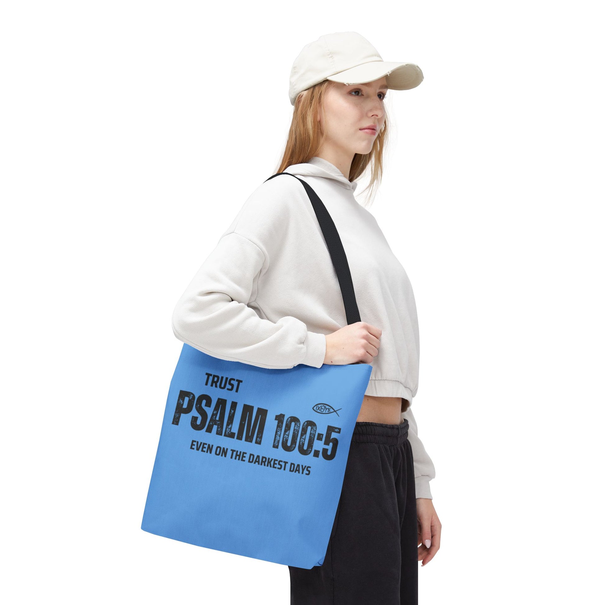 Inspirational Tote Bag - Trust Psalm 100:5, Faithful Christian Gift, Encouragement Accessory, Sustainable Shopping Bag, Inspirational [...]