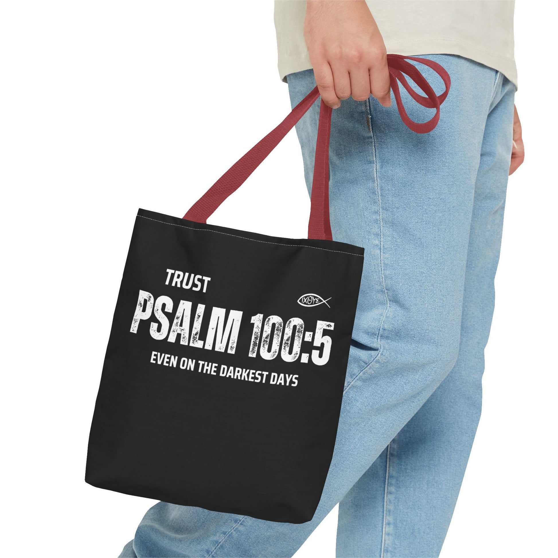 Trust Psalm 100:5 Inspirational Tote Bag, Motivational Shopping Bag, Faith-Based Gift, Christian Bag, Everyday Use Tote