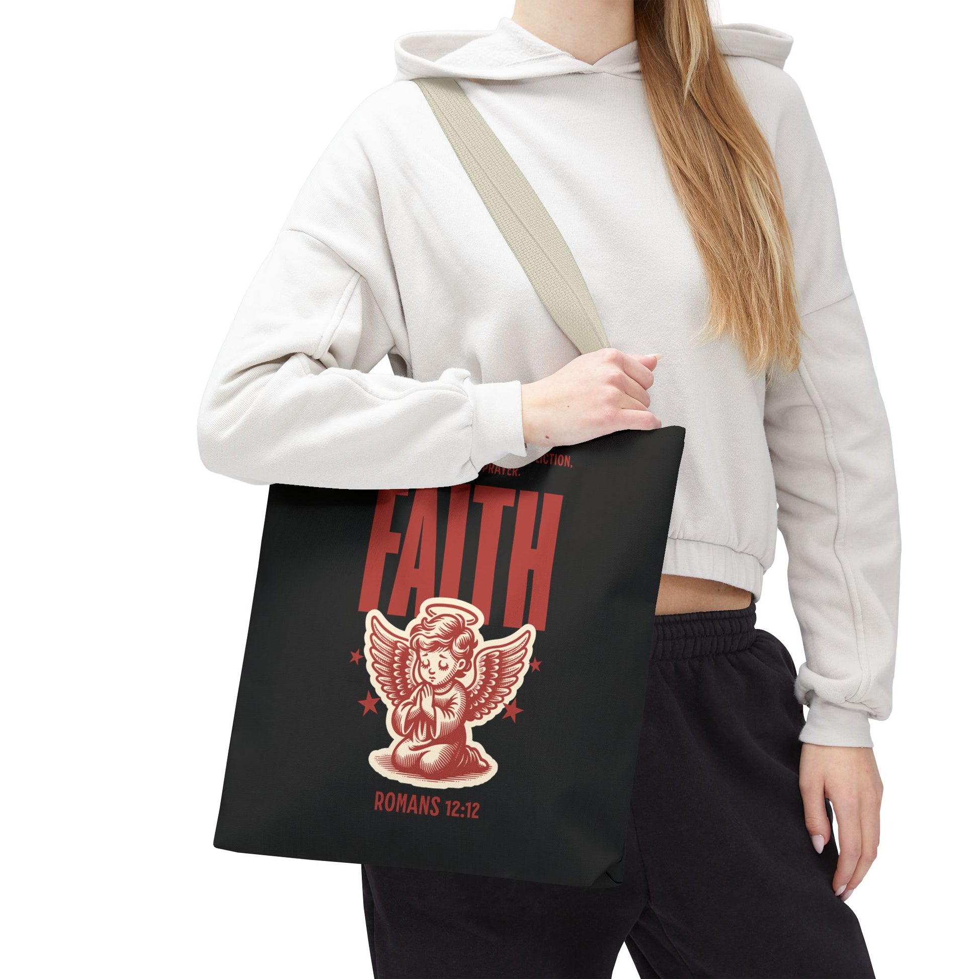 Faith-Inspired Tote Bag, Religious Shopping Bag, Gift for Believers, Motivational Daily Bag, Christian Faith Tote