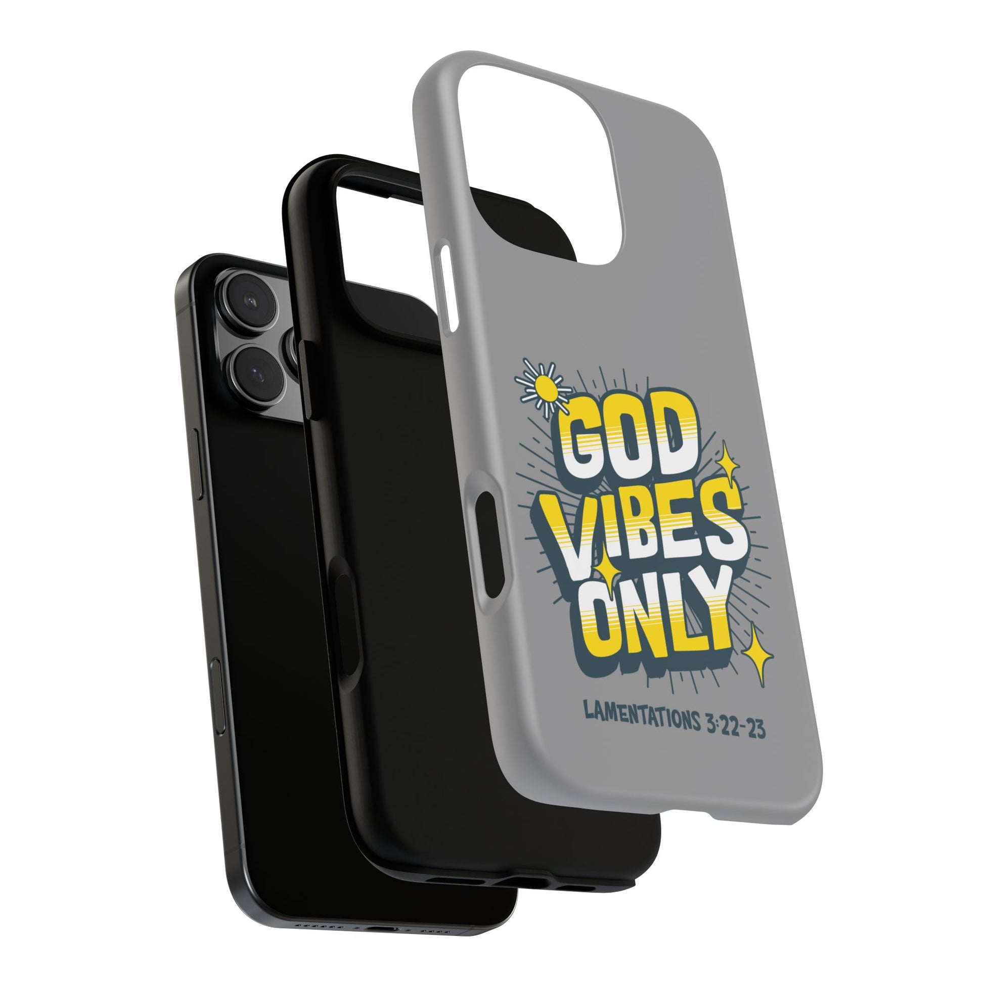 God Vibes Only Phone Case - Inspirational Tough Case, Positive Message Cover, Gift for Faith, Spirituality, Encouragement