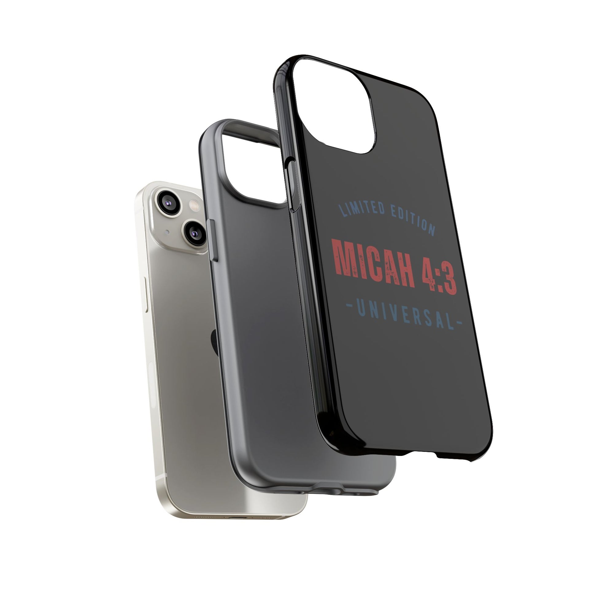 ⭐ Limited Edition Tough Phone Case, Inspirational Phone Cover, Micah 4:3 Design, Christian Gifts, Unique Cell Phone Accessory