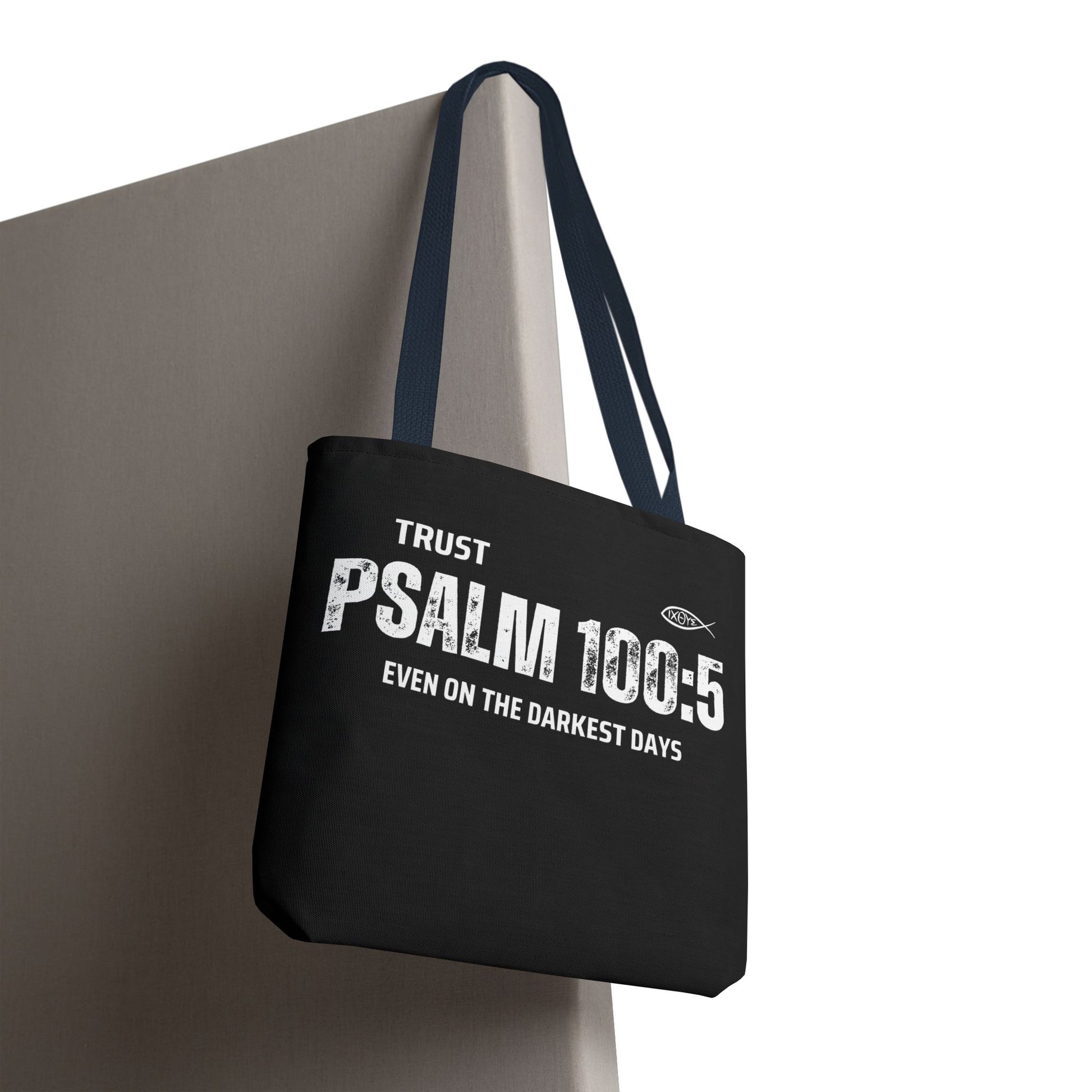 Trust Psalm 100:5 Inspirational Tote Bag, Motivational Shopping Bag, Faith-Based Gift, Christian Bag, Everyday Use Tote