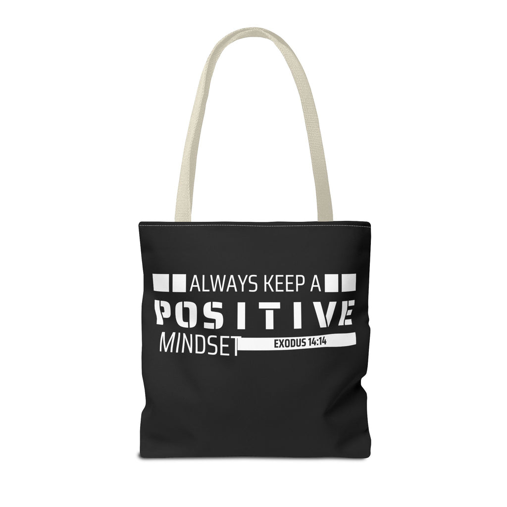 Always Keep A Positive Mindset Tote Bag, Inspirational Bag, Eco-Friendly Carryall, Motivational Gift, Affirmation Tote, Daily Reminder