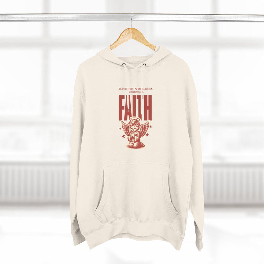 Faith-Inspired Three-Panel Fleece Hoodie, Cozy Spiritual Apparel, Perfect Gift for Friends, Casualwear for Everyday