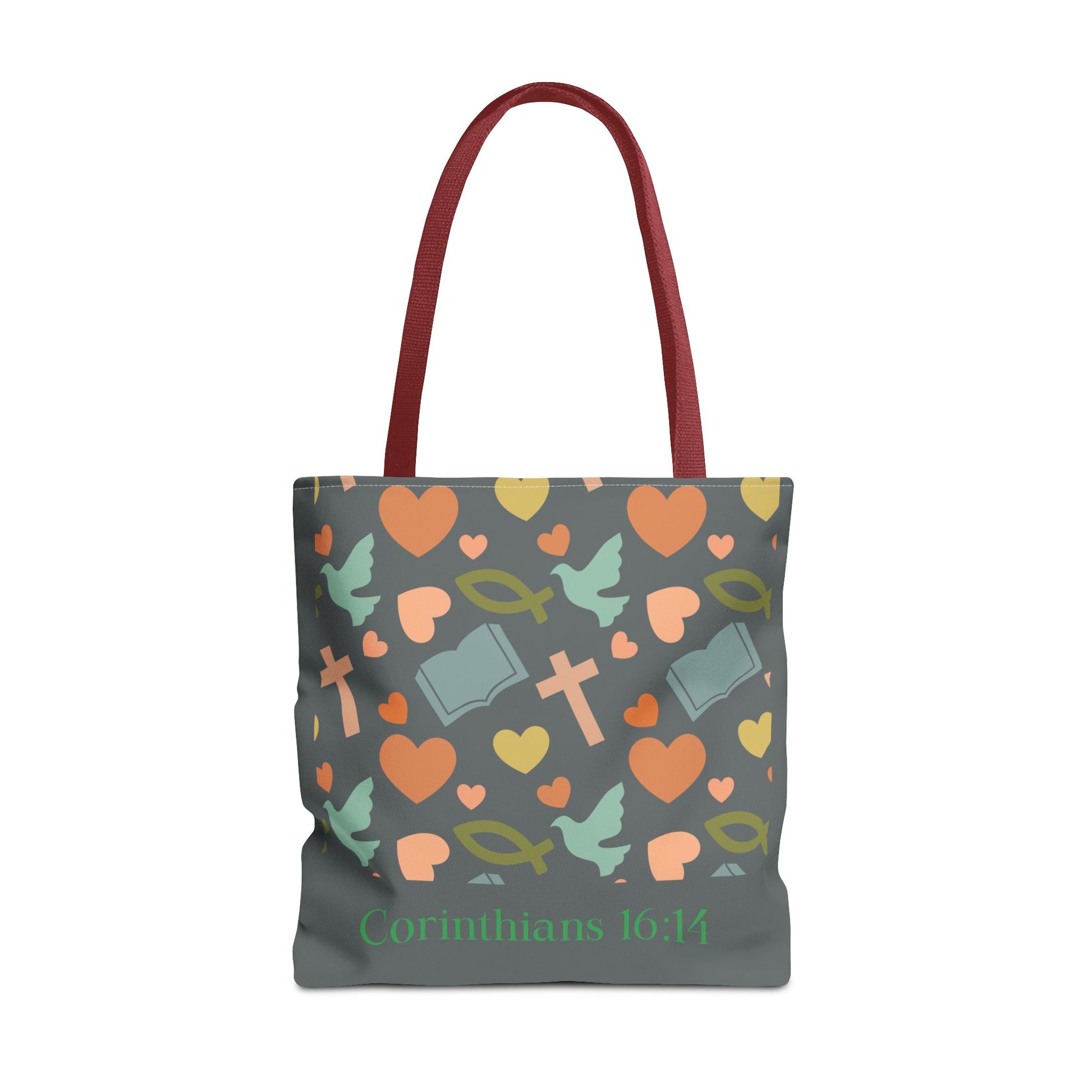 Inspirational Tote Bag - Faith, Love, Hope, Gift for Her, Spiritual Accessories, Bible Verse Tote