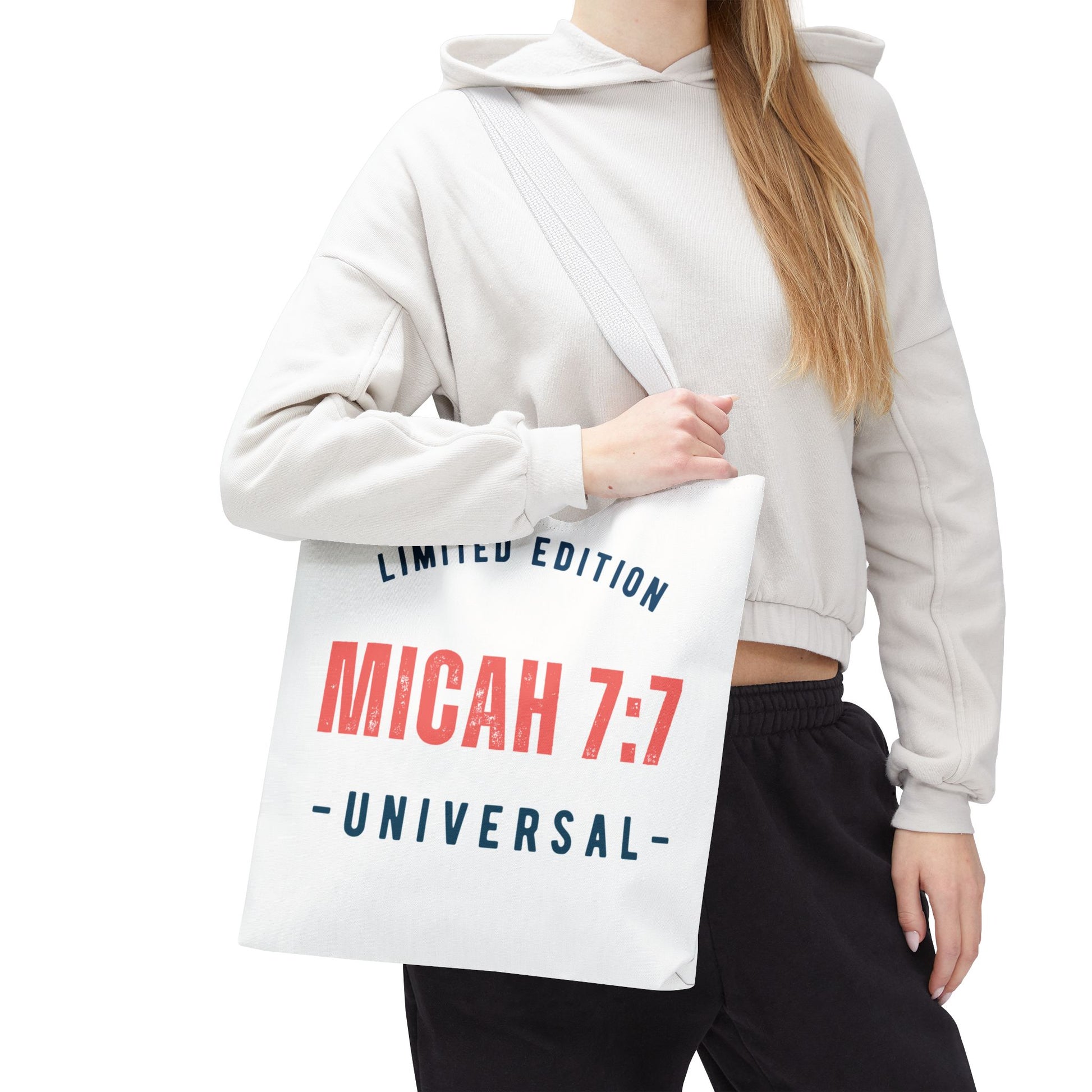 Limited Edition Inspirational Tote Bag - Micah 7:1, Motivational Carryall, Christian Gift, Everyday Tote, Reusable Shopping Bag