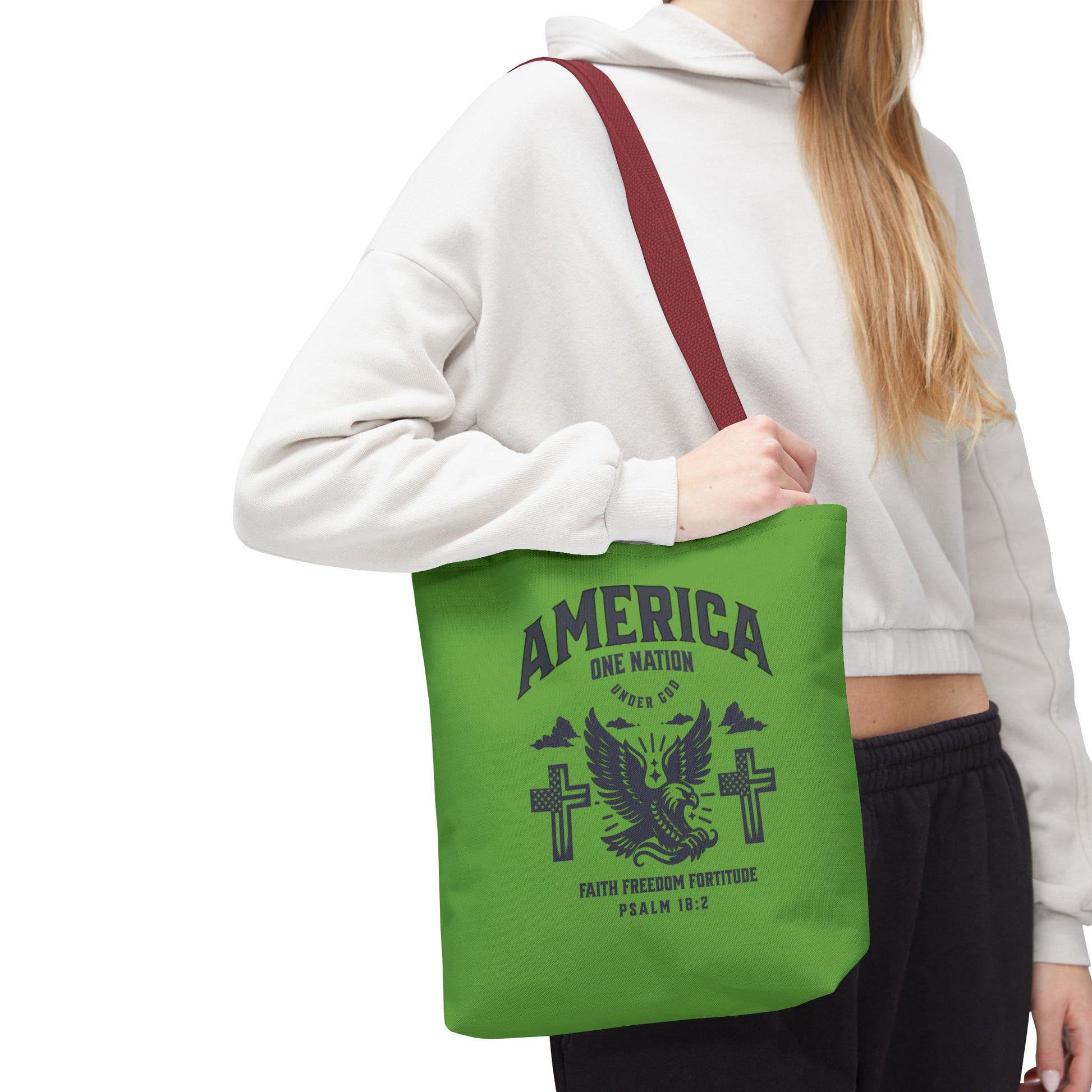 ⭐ America Faith Tote Bag – Bold Patriotic & Faith Statement