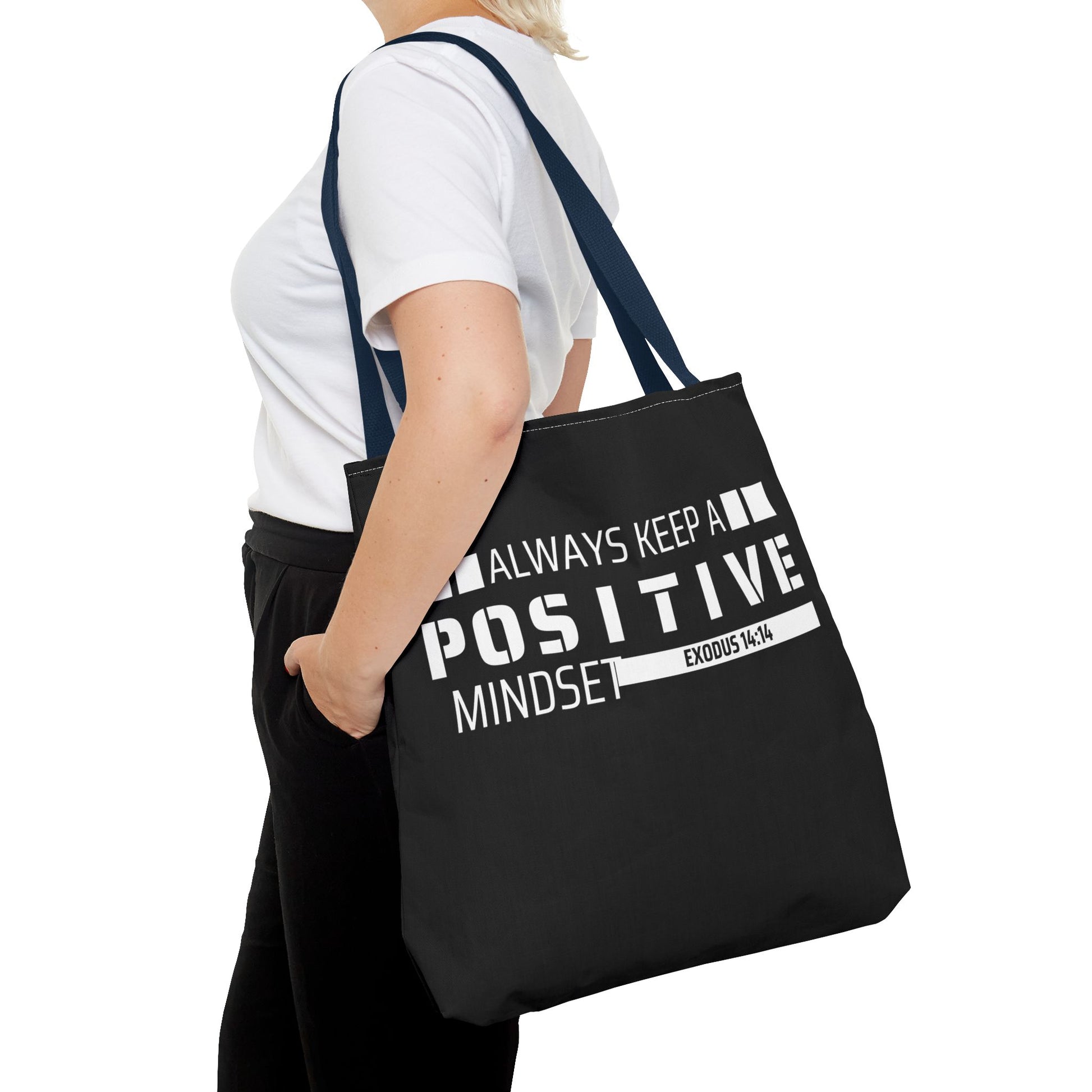 Always Keep A Positive Mindset Tote Bag, Inspirational Bag, Eco-Friendly Carryall, Motivational Gift, Affirmation Tote, Daily Reminder