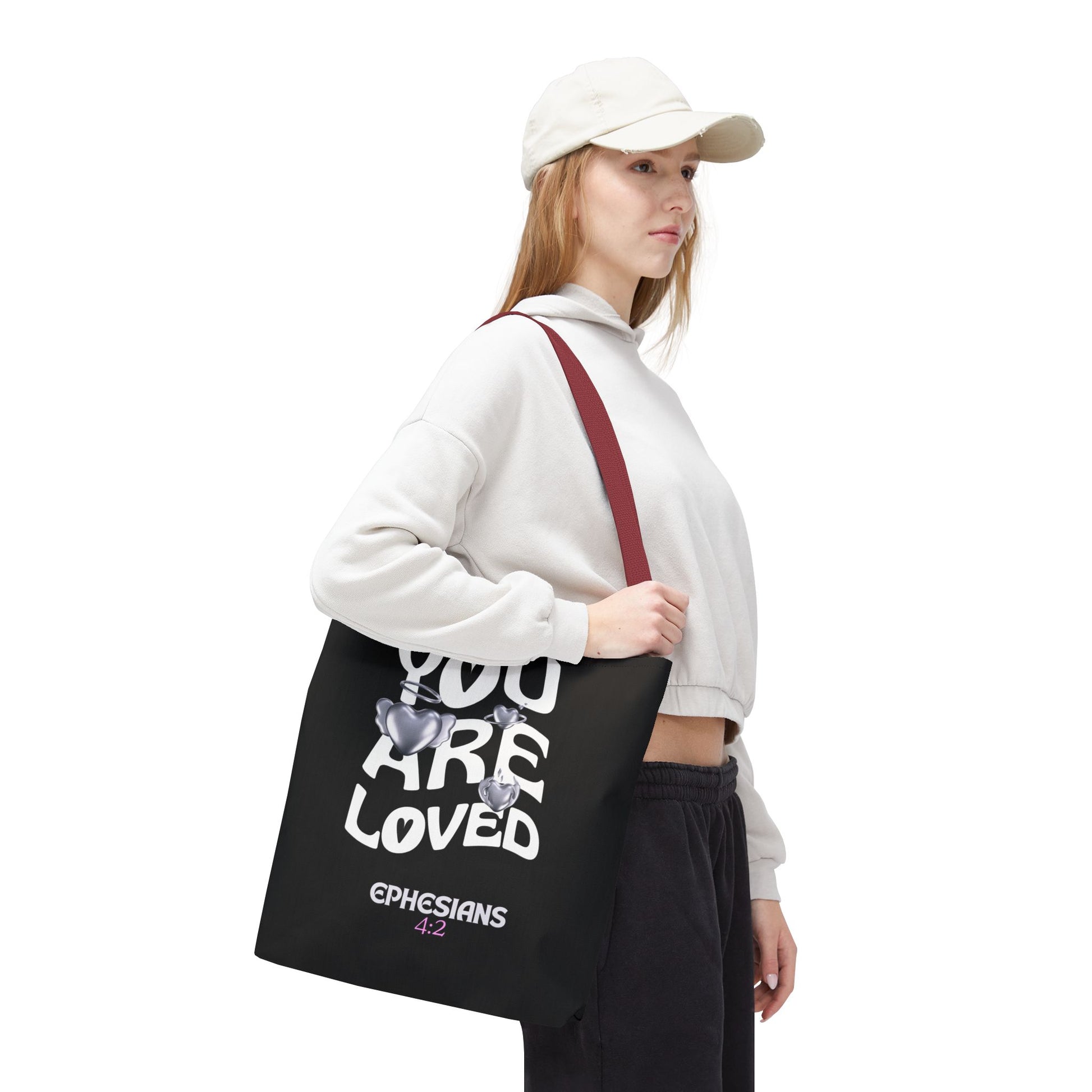 ⭐ "You Are Loved" Tote Bag – Ephesians 4:2