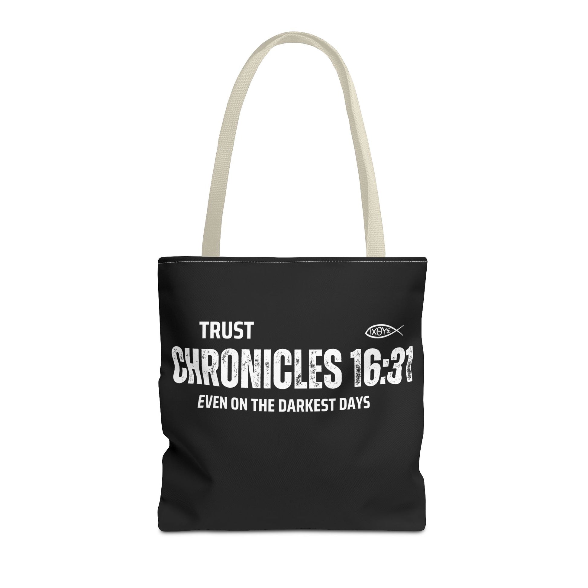 Inspirational Tote Bag - Trust Chronicles 16:31, Faith-themed Gift, Bible Verse Tote, Motivational Shopping Bag, Christian Message Accessory