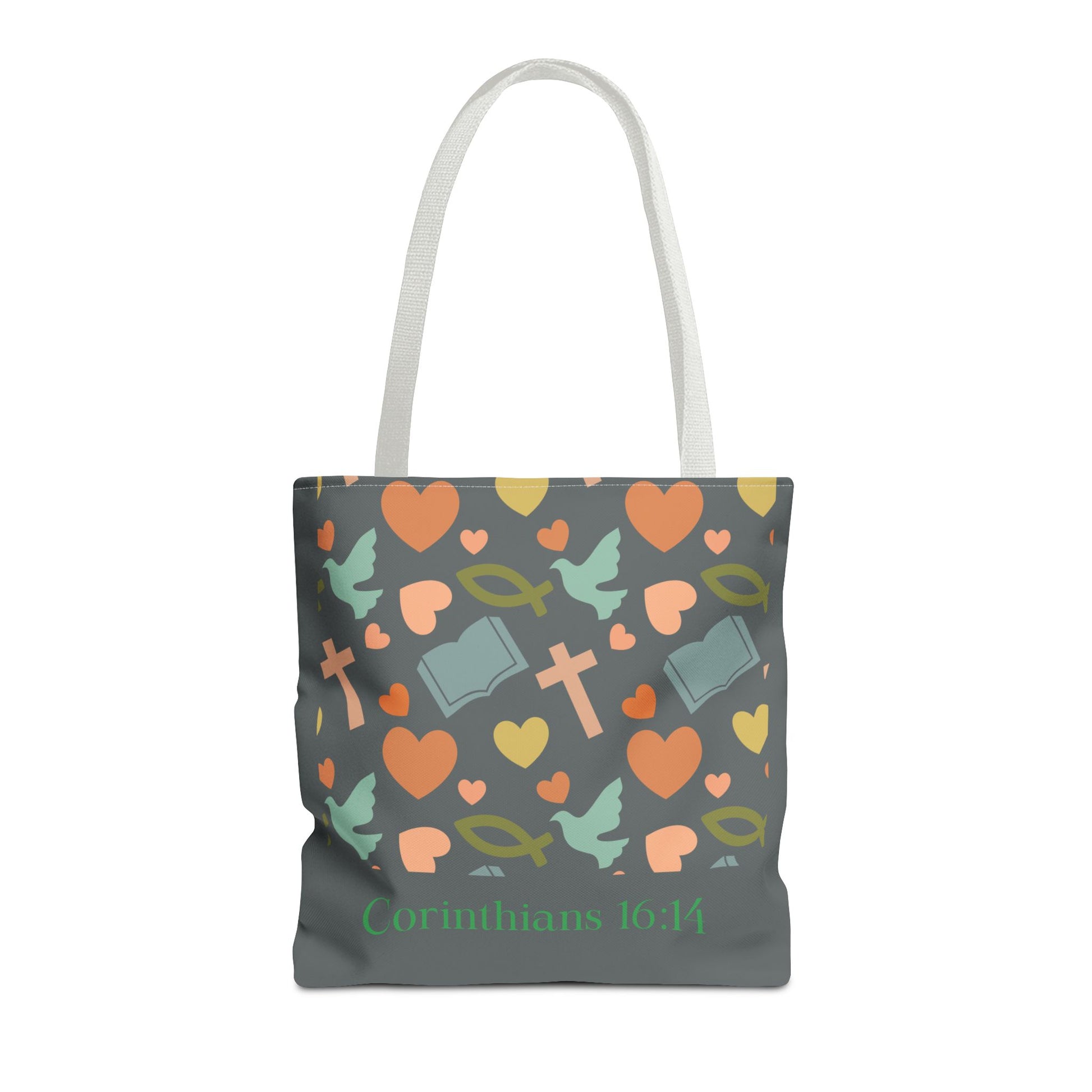 Inspirational Tote Bag - Faith, Love, Hope, Gift for Her, Spiritual Accessories, Bible Verse Tote