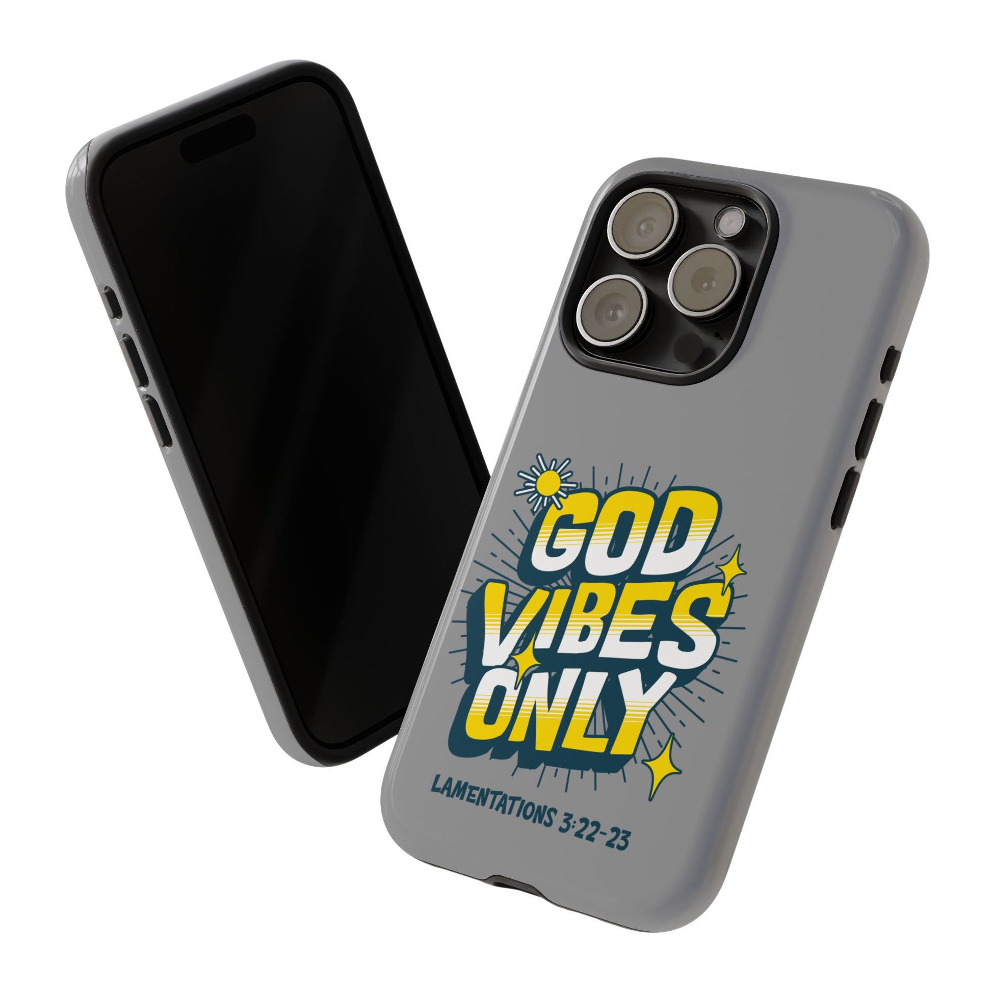 God Vibes Only Phone Case - Inspirational Tough Case, Positive Message Cover, Gift for Faith, Spirituality, Encouragement