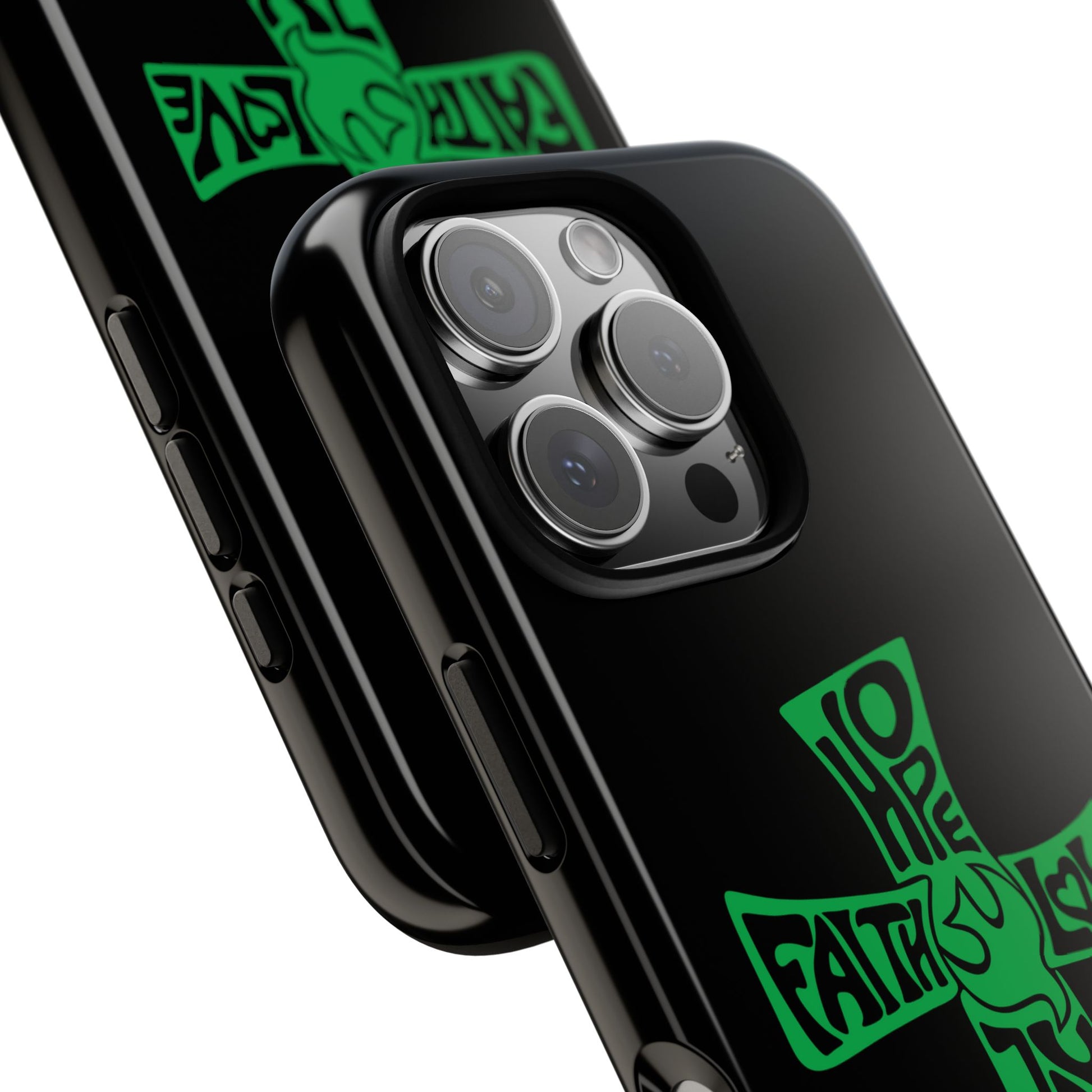 ⭐ Green Cross Design Phone Case – Faith & Renewal
