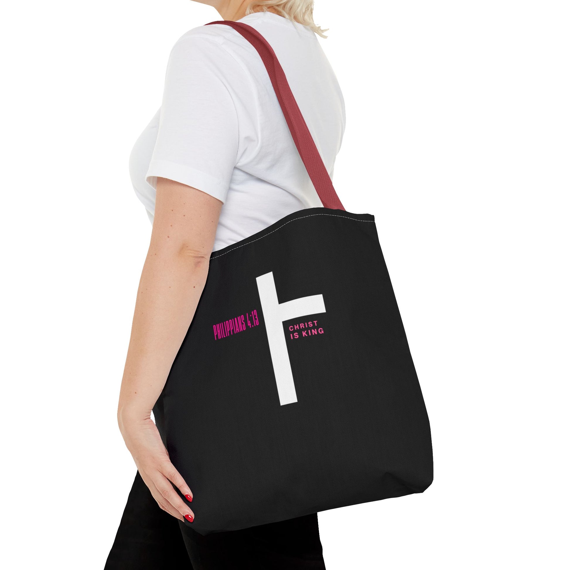 ⭐ Philippians 4:13 Tote Bag – Faith & Strength Statement Bag