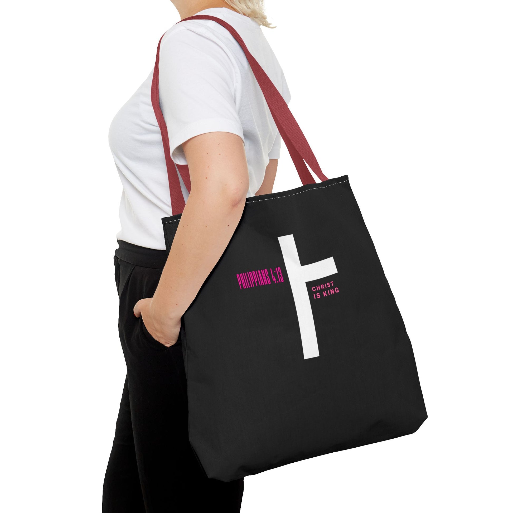 ⭐ Philippians 4:13 Tote Bag – Faith & Strength Statement Bag