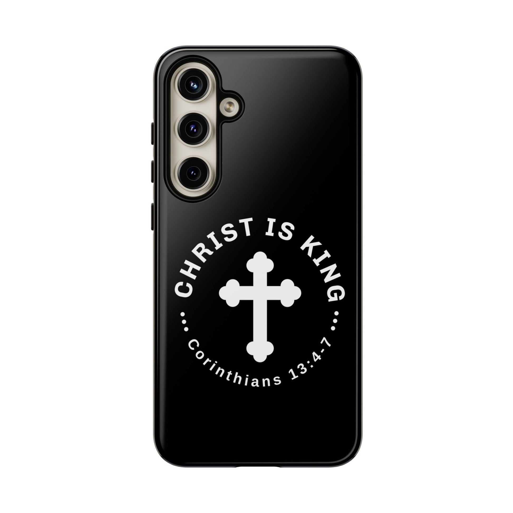 ⭐ Christ is King Phone Case – Tough Cases, Christian Gift, Bible Verse Merchandise, Cross Design, Faith Accessories