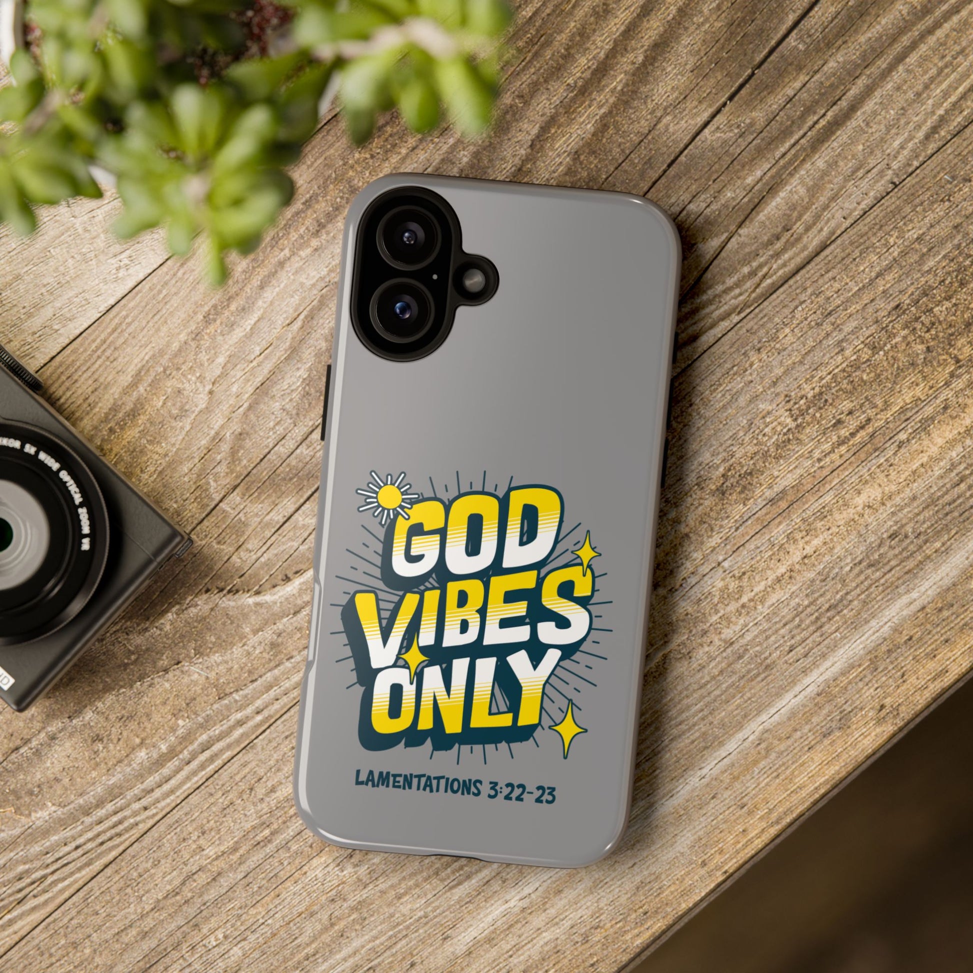 God Vibes Only Phone Case - Inspirational Tough Case, Positive Message Cover, Gift for Faith, Spirituality, Encouragement