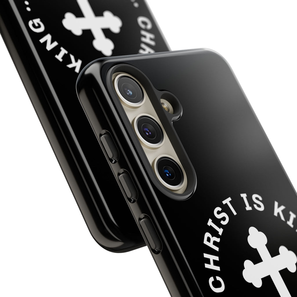 ⭐ Christ is King Phone Case – Tough Cases, Christian Gift, Bible Verse Merchandise, Cross Design, Faith Accessories