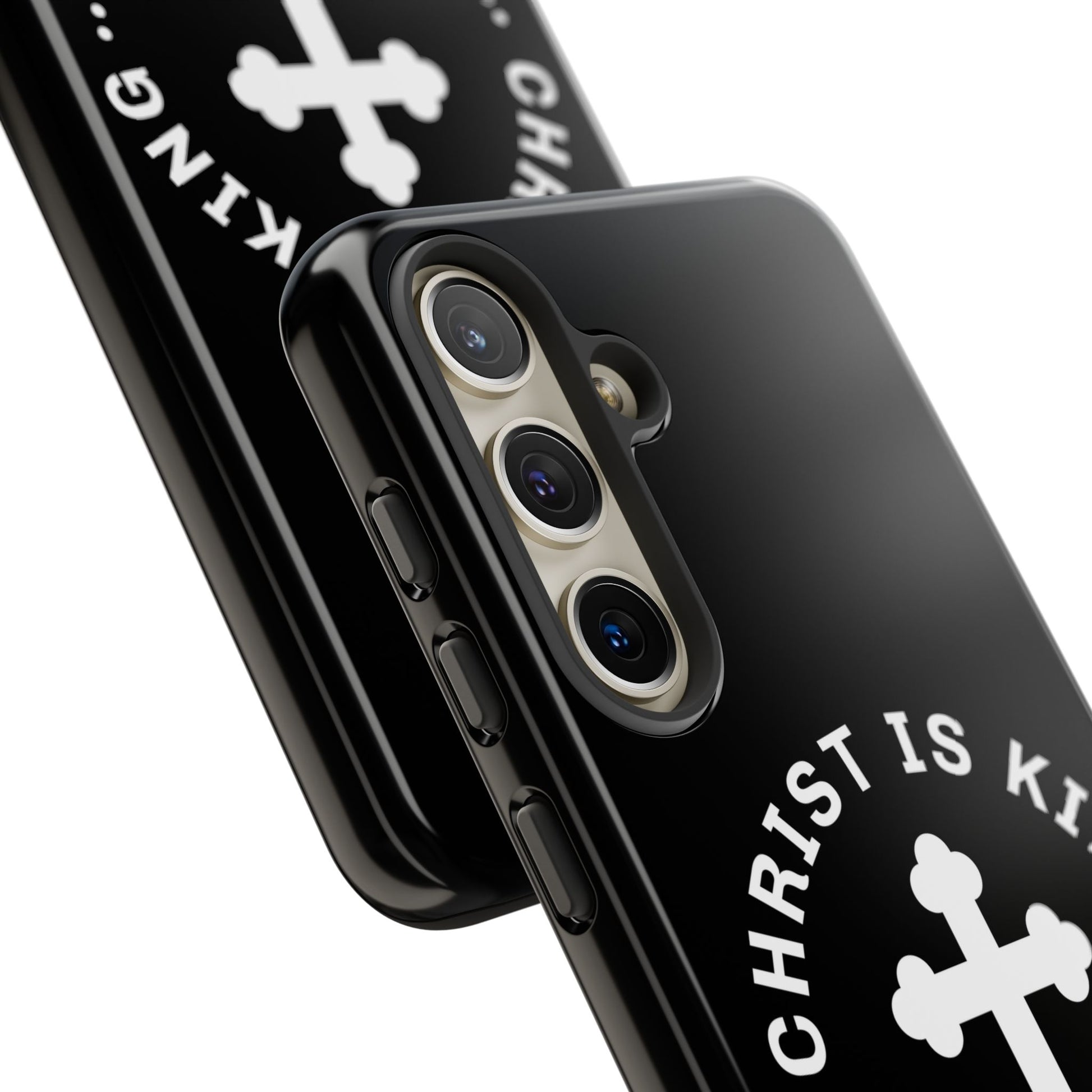 ⭐ Christ is King Phone Case – Tough Cases, Christian Gift, Bible Verse Merchandise, Cross Design, Faith Accessories