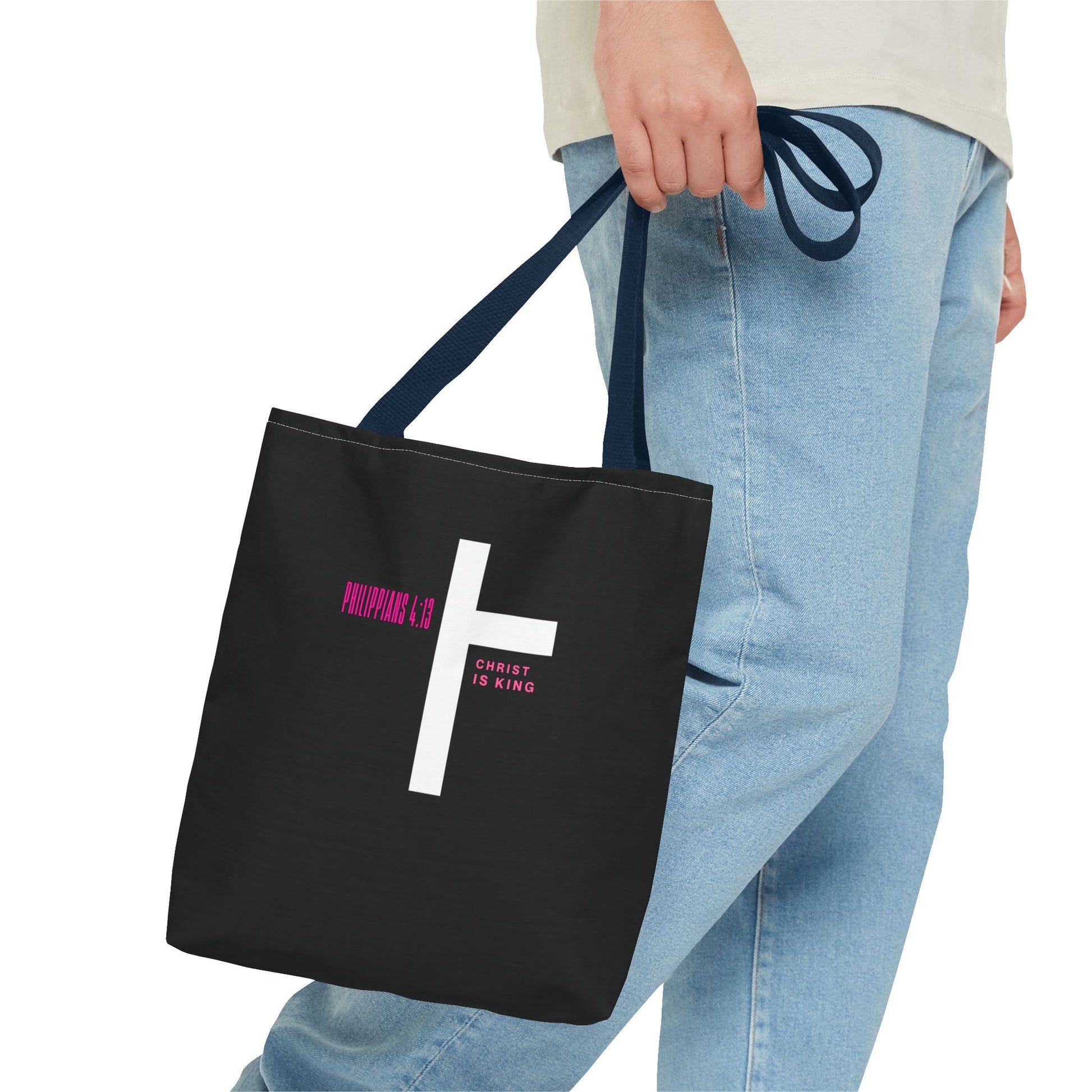 ⭐ Philippians 4:13 Tote Bag – Faith & Strength Statement Bag