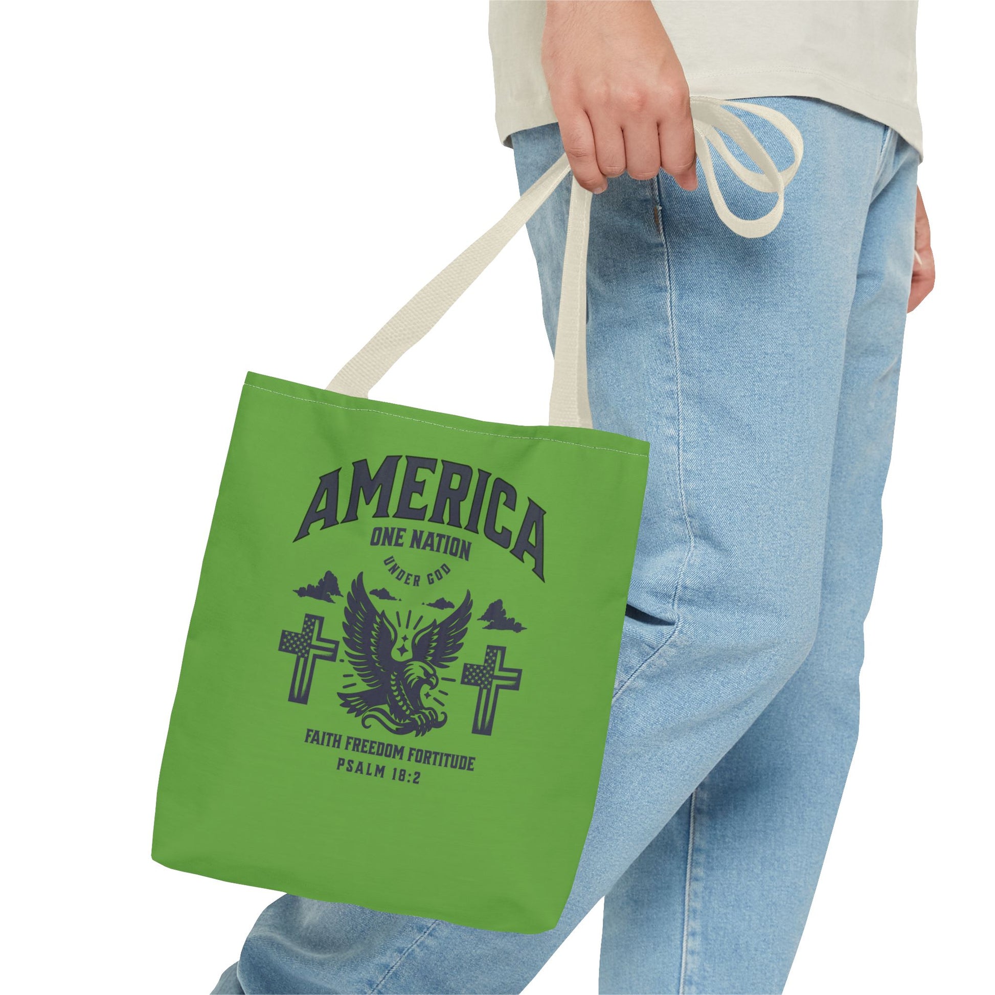 ⭐ America Faith Tote Bag – Bold Patriotic & Faith Statement