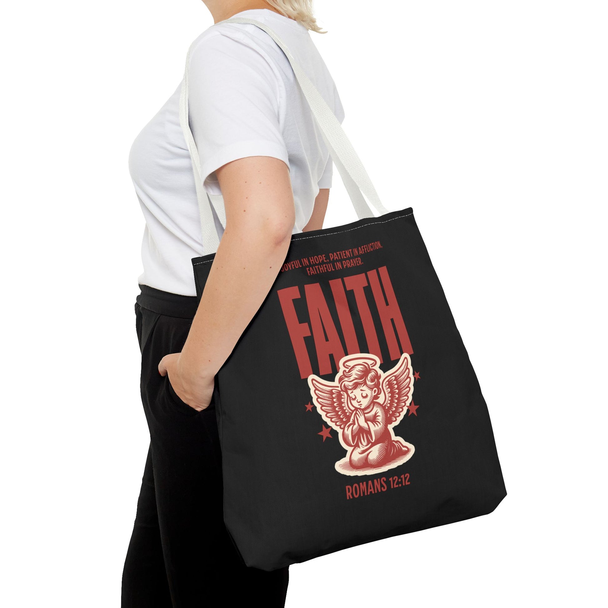 Faith-Inspired Tote Bag, Religious Shopping Bag, Gift for Believers, Motivational Daily Bag, Christian Faith Tote
