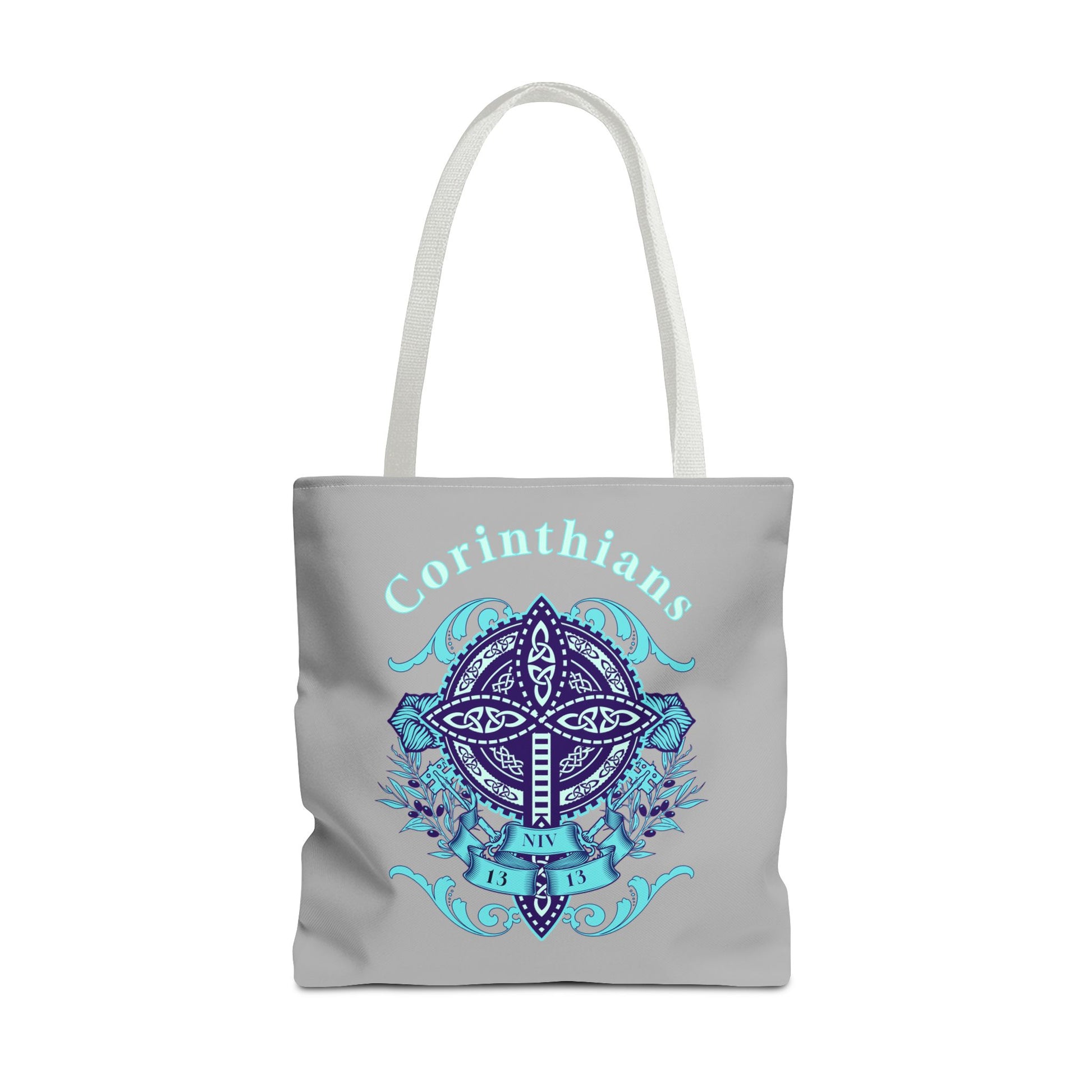 ⭐ Corinthians Cross Tote Bag – Celtic Faith-Inspired Carryall