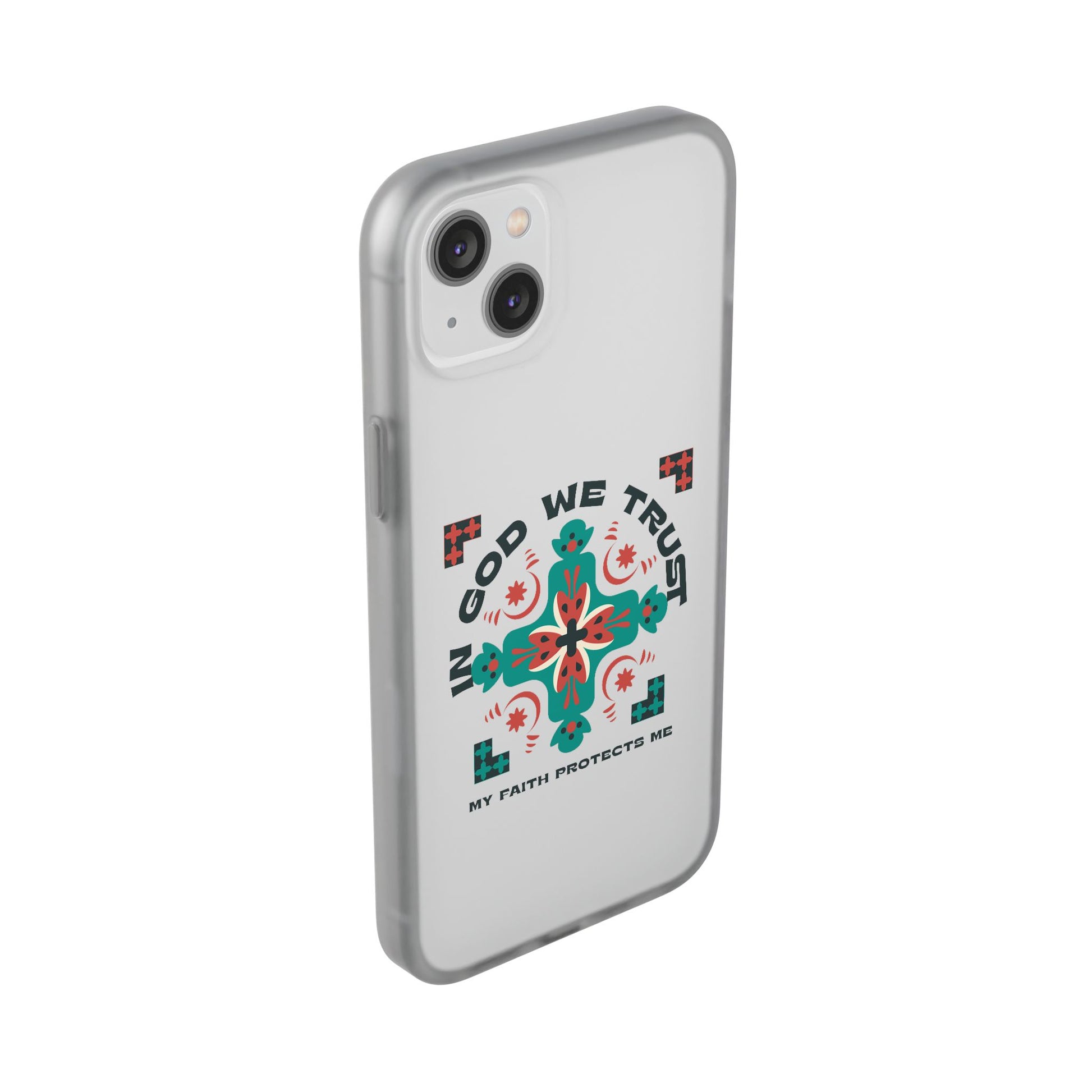 ⭐ In God We Trust Phone Case – Scripture Cross Design