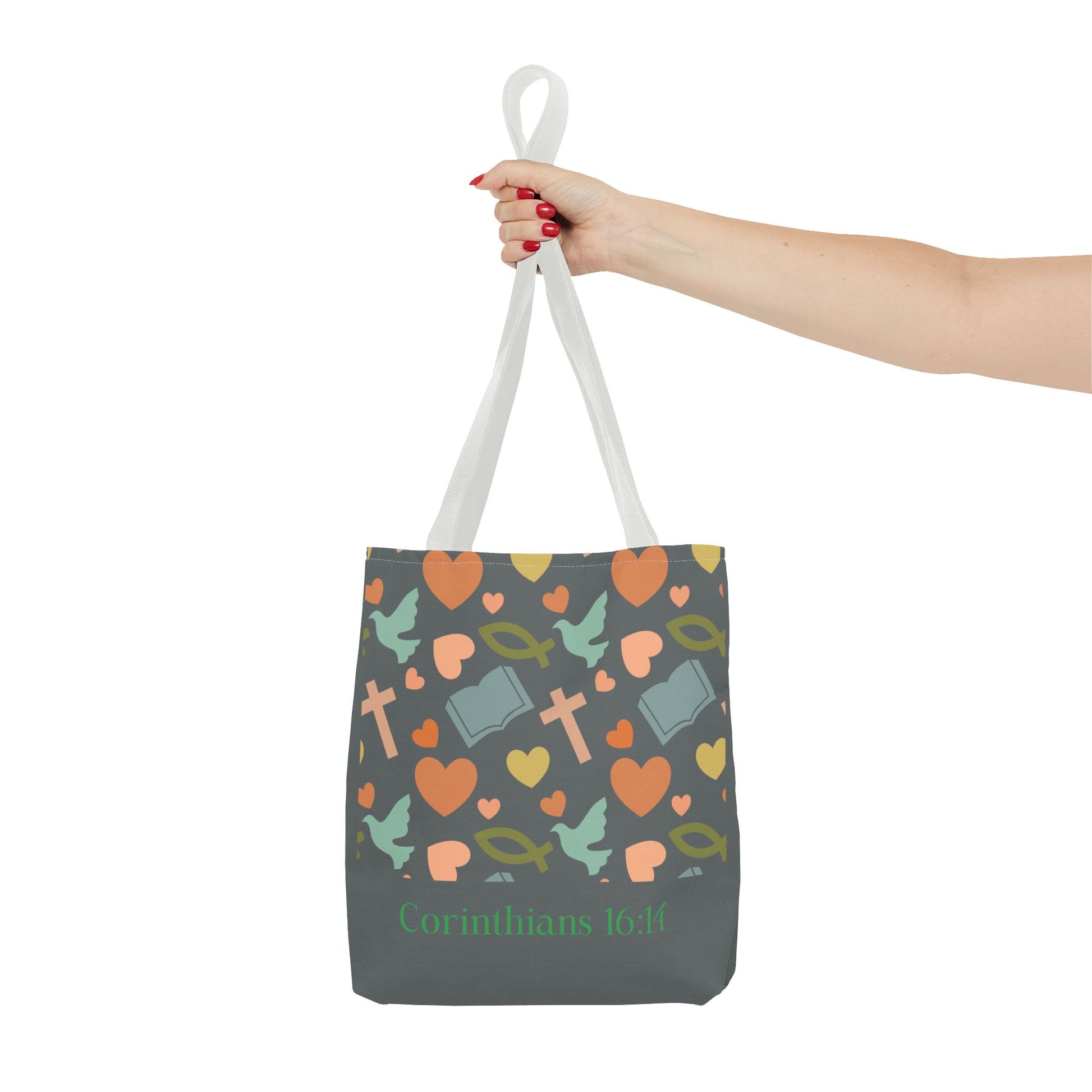 Inspirational Tote Bag - Faith, Love, Hope, Gift for Her, Spiritual Accessories, Bible Verse Tote