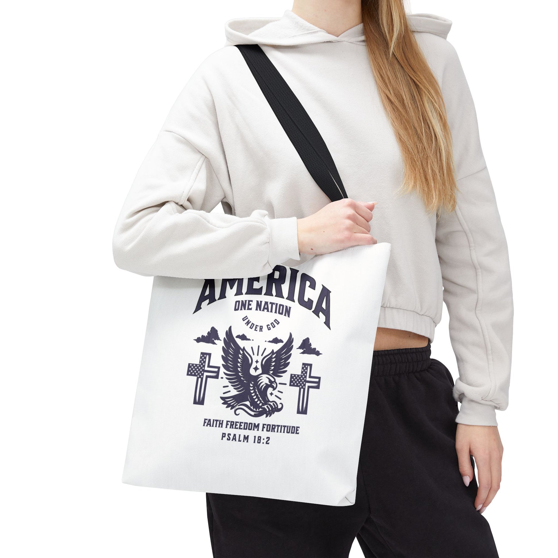 ⭐ America Faith Tote Bag – Bold Patriotic & Faith Statement