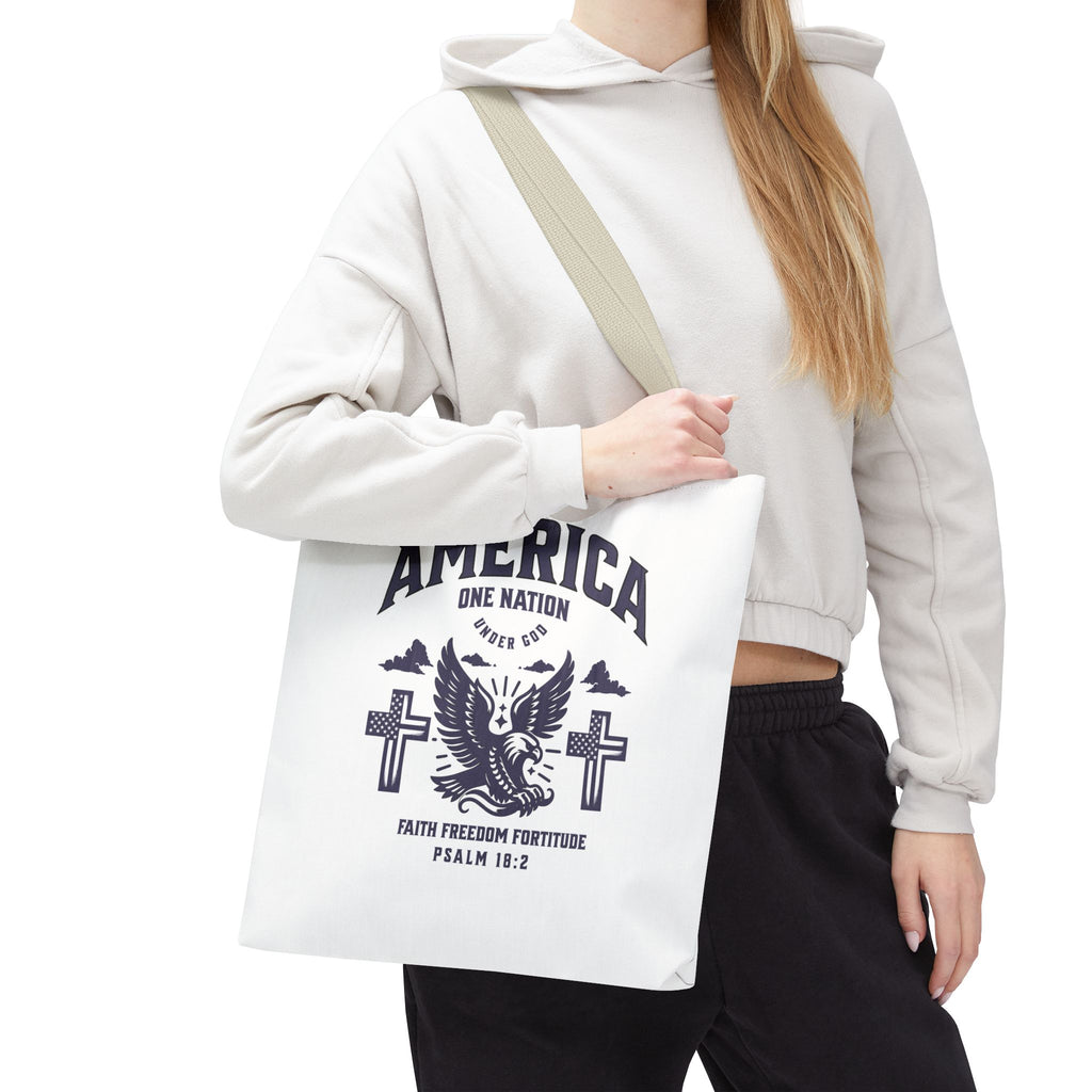 ⭐ America Faith Tote Bag – Bold Patriotic & Faith Statement
