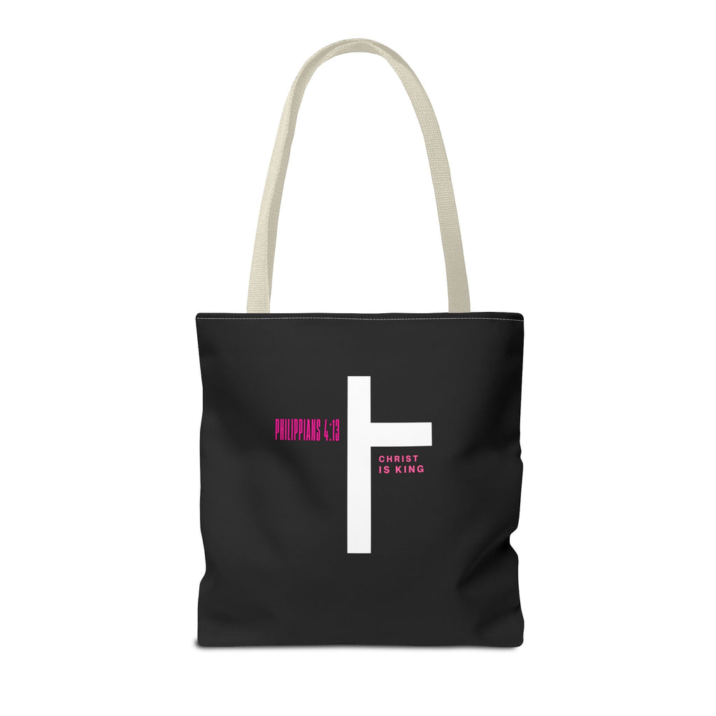 ⭐ Philippians 4:13 Tote Bag – Faith & Strength Statement Bag