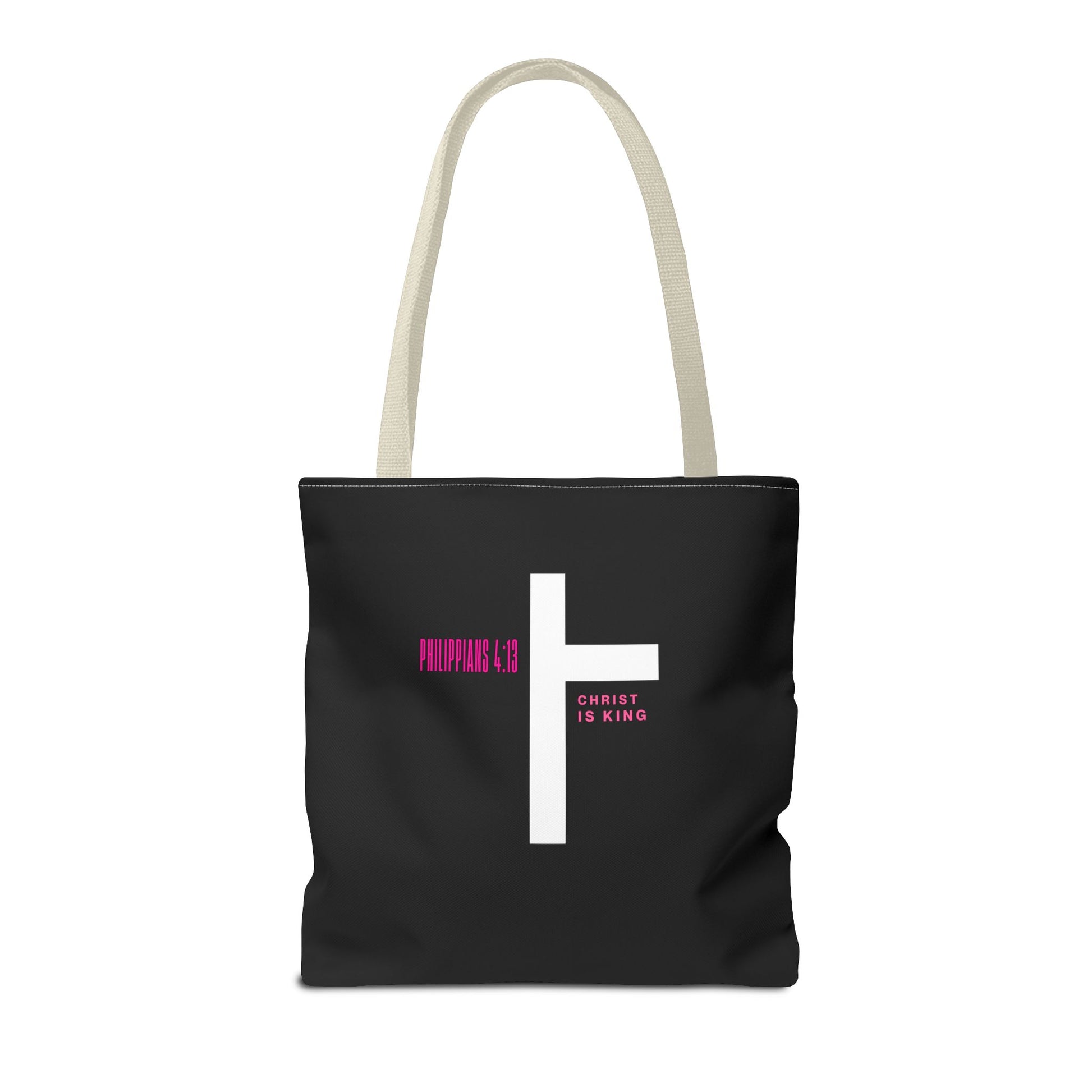 ⭐ Philippians 4:13 Tote Bag – Faith & Strength Statement Bag
