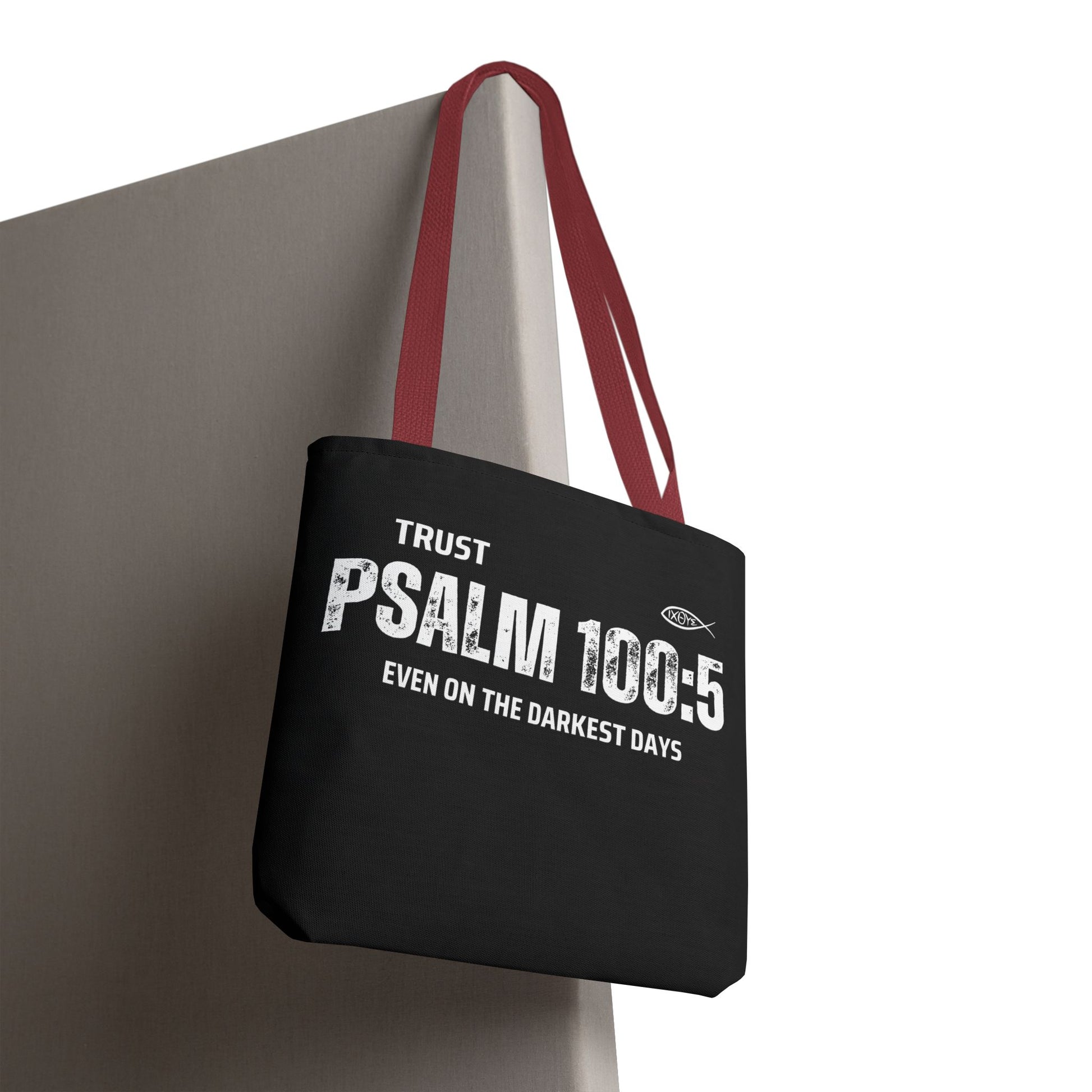 Trust Psalm 100:5 Inspirational Tote Bag, Motivational Shopping Bag, Faith-Based Gift, Christian Bag, Everyday Use Tote