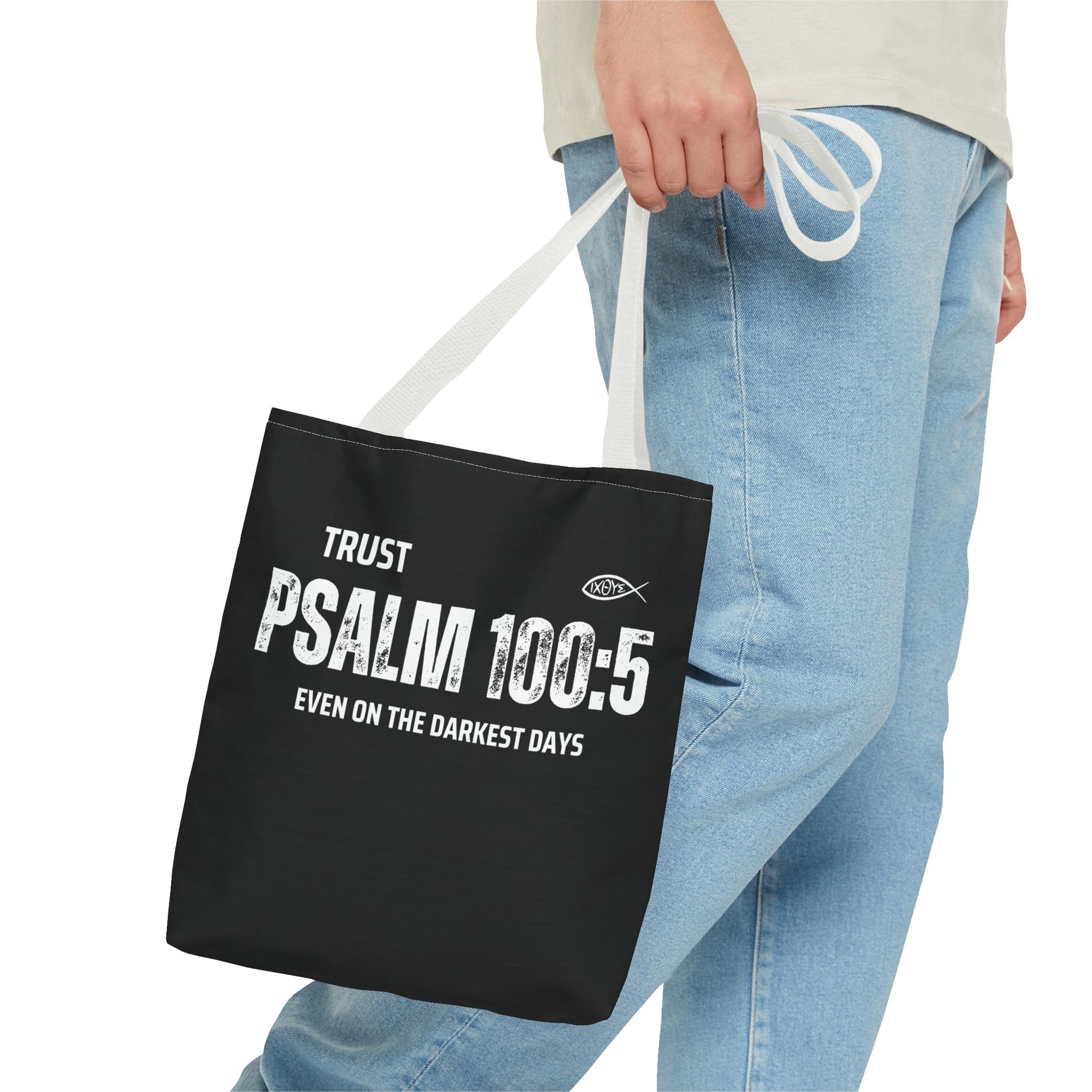 Trust Psalm 100:5 Inspirational Tote Bag, Motivational Shopping Bag, Faith-Based Gift, Christian Bag, Everyday Use Tote