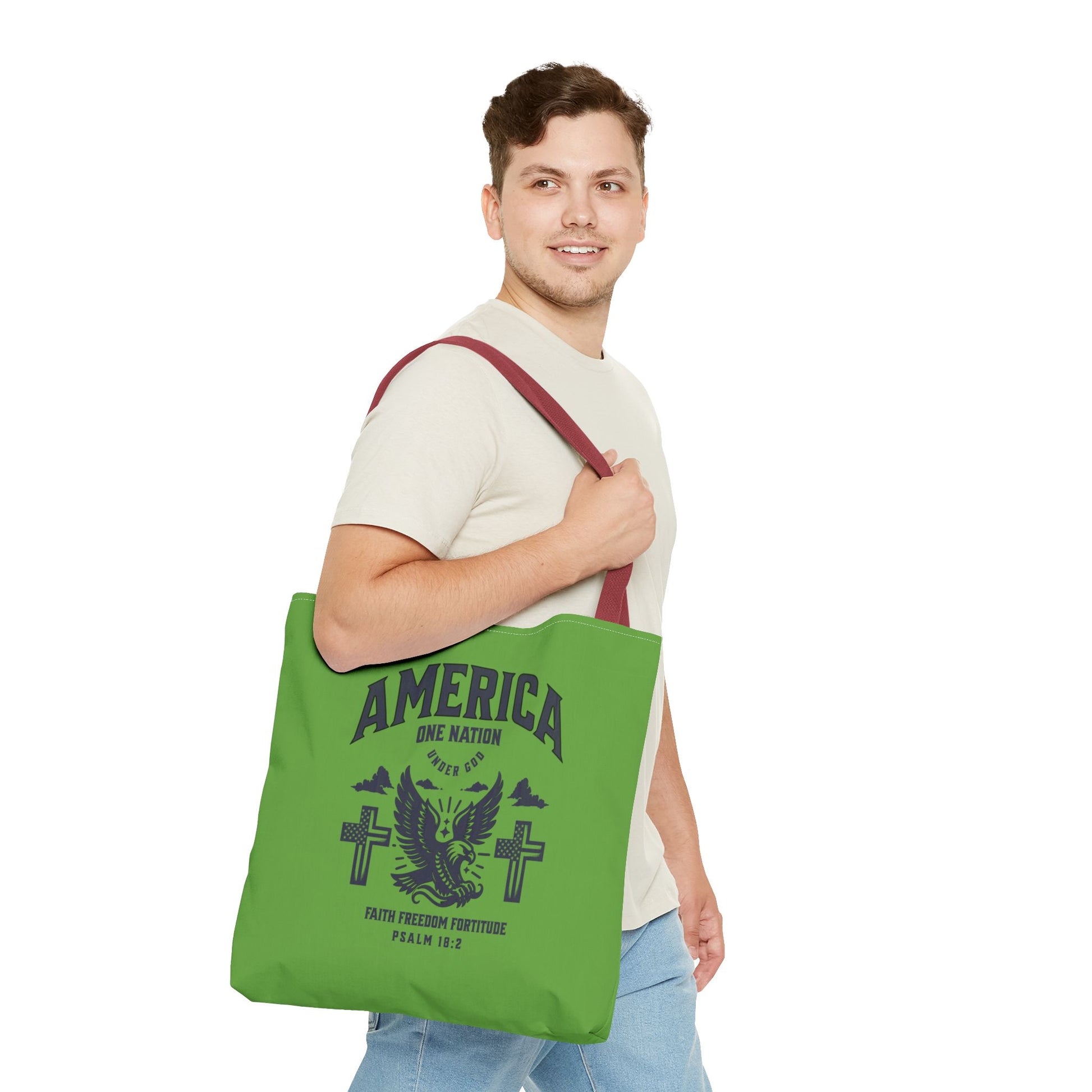 ⭐ America Faith Tote Bag – Bold Patriotic & Faith Statement