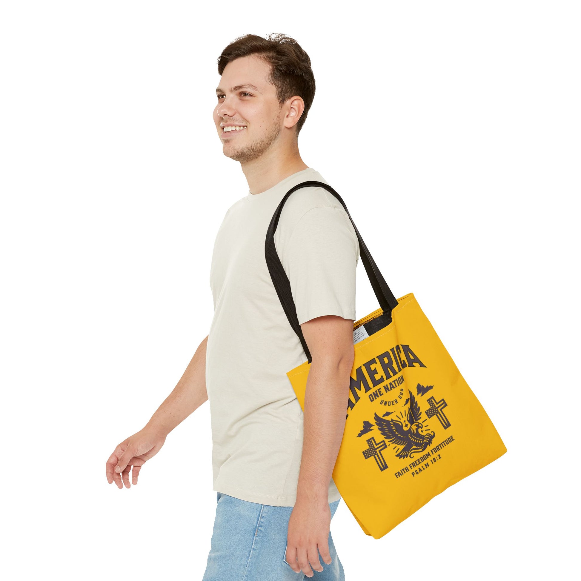 ⭐ America Faith Tote Bag – Bold Patriotic & Faith Statement
