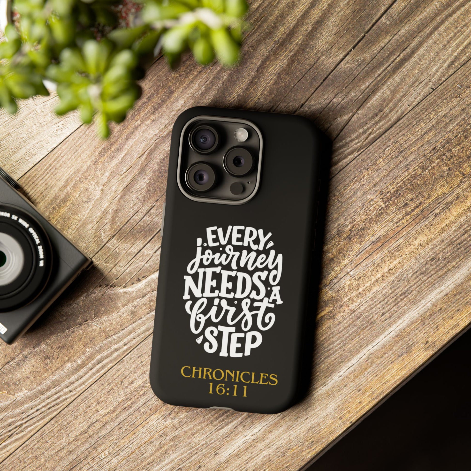 ⭐ Every Journey Needs a First Step 1 Chronicles 16:11 Phone Case